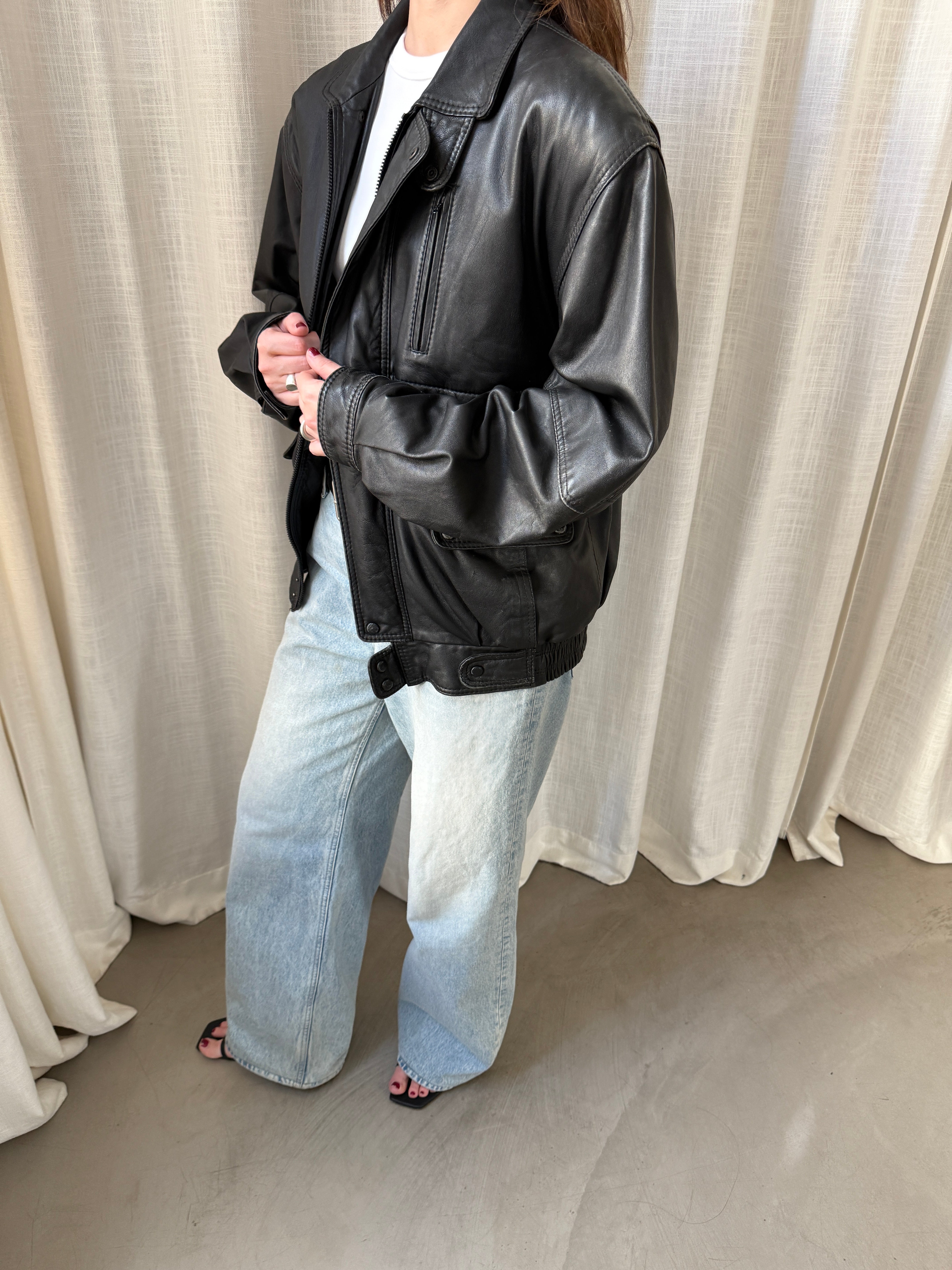 Collar Leather Jacket