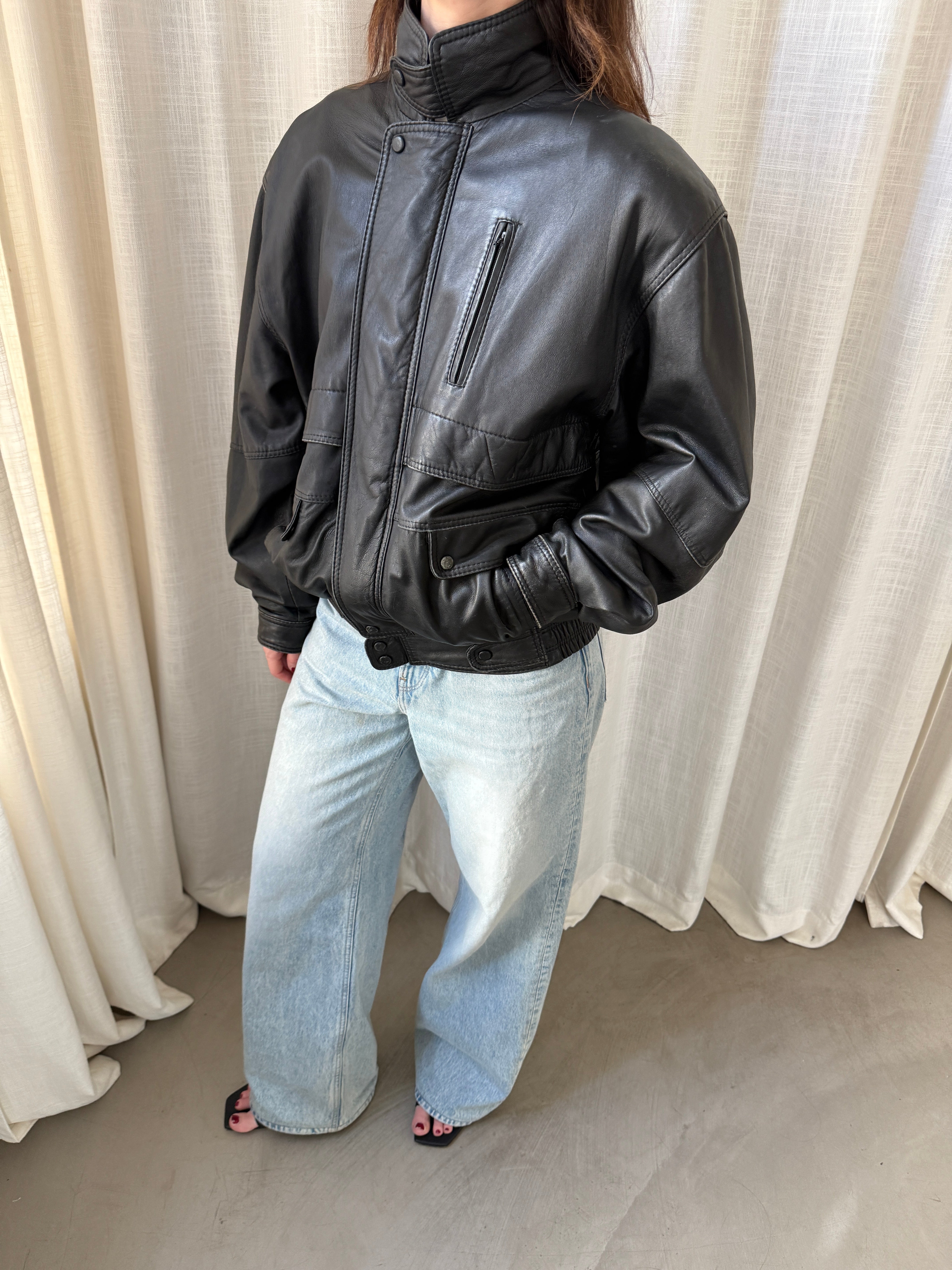Collar Leather Jacket