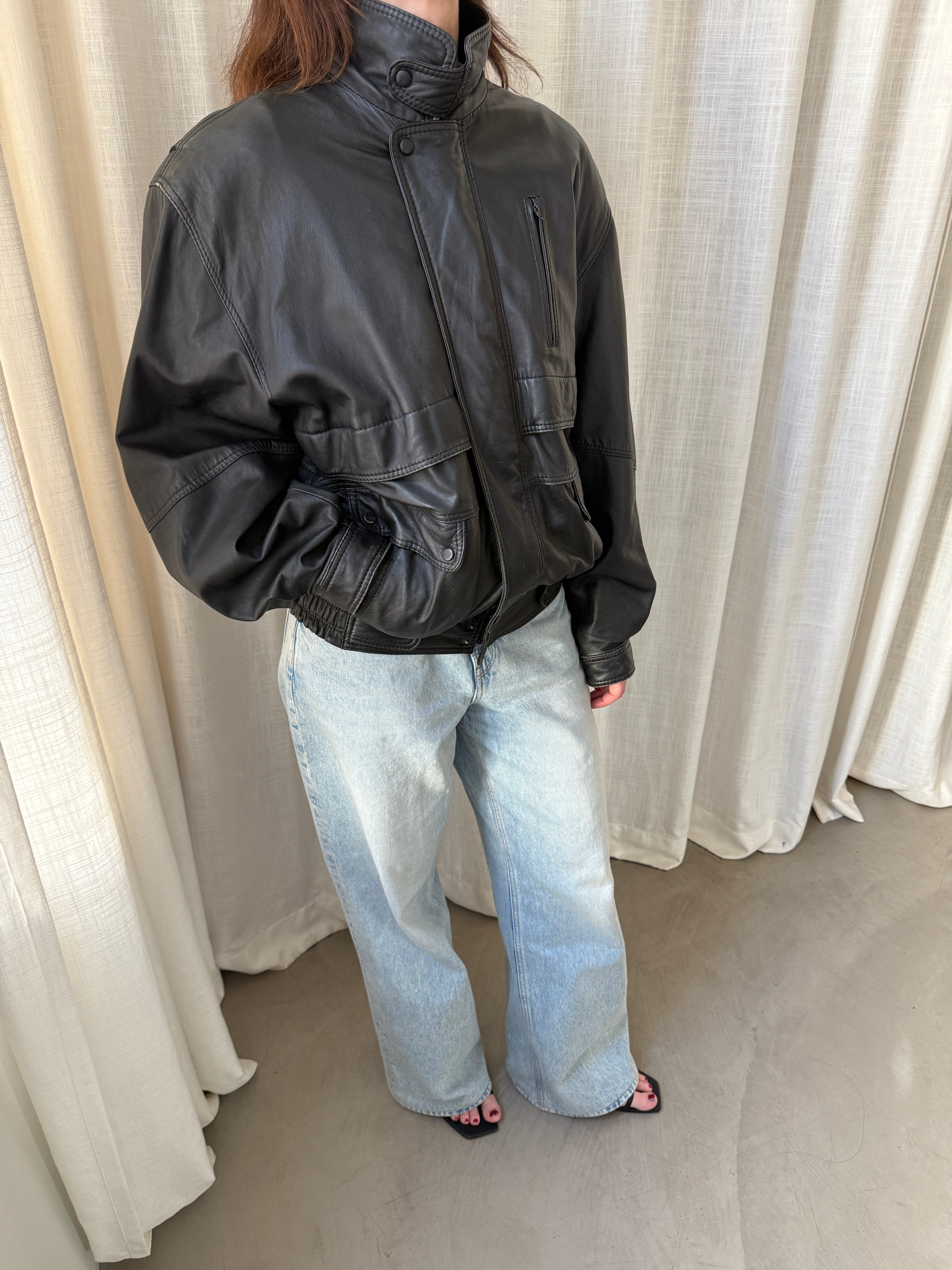 Collar Leather Jacket