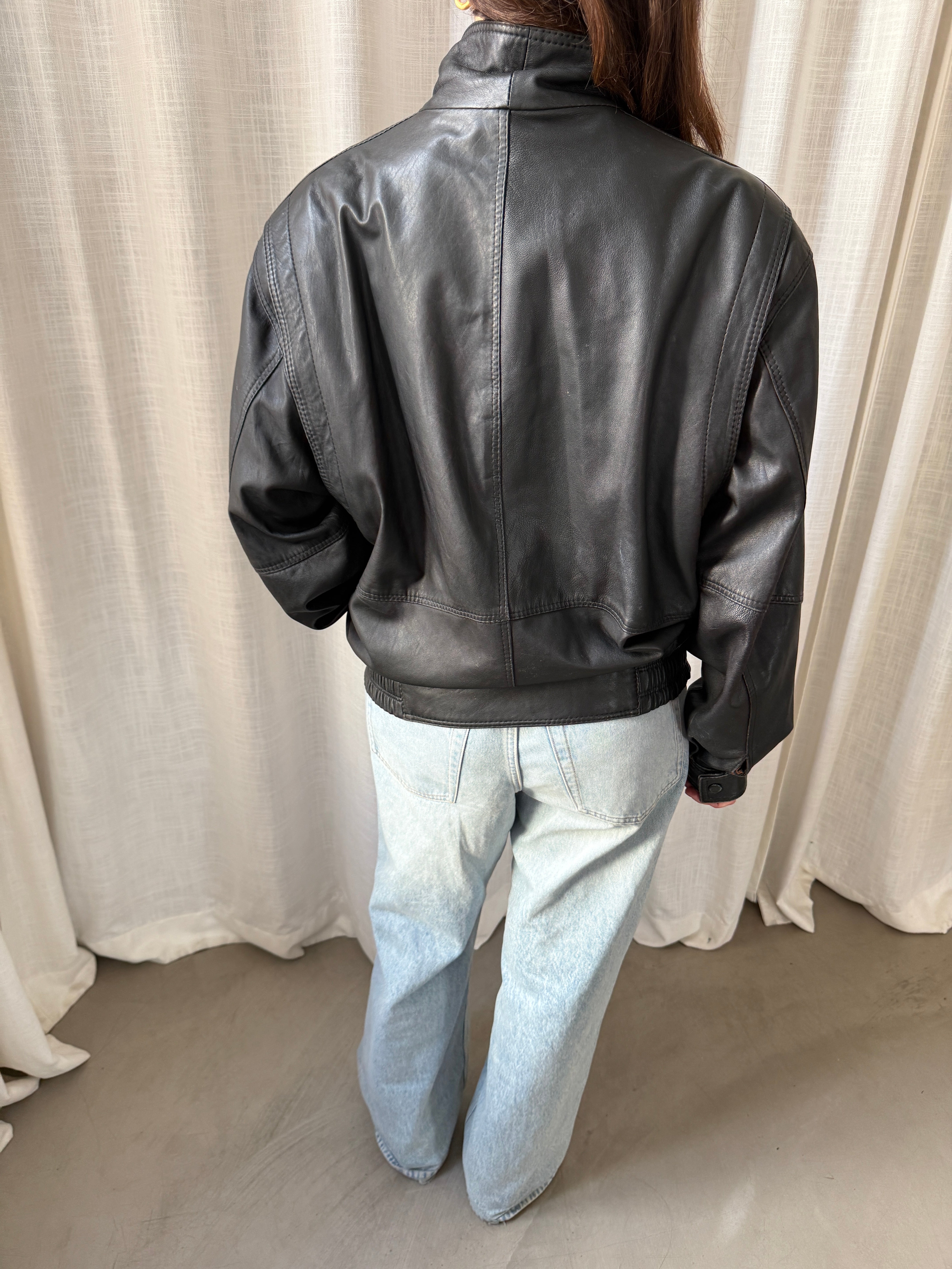 Collar Leather Jacket