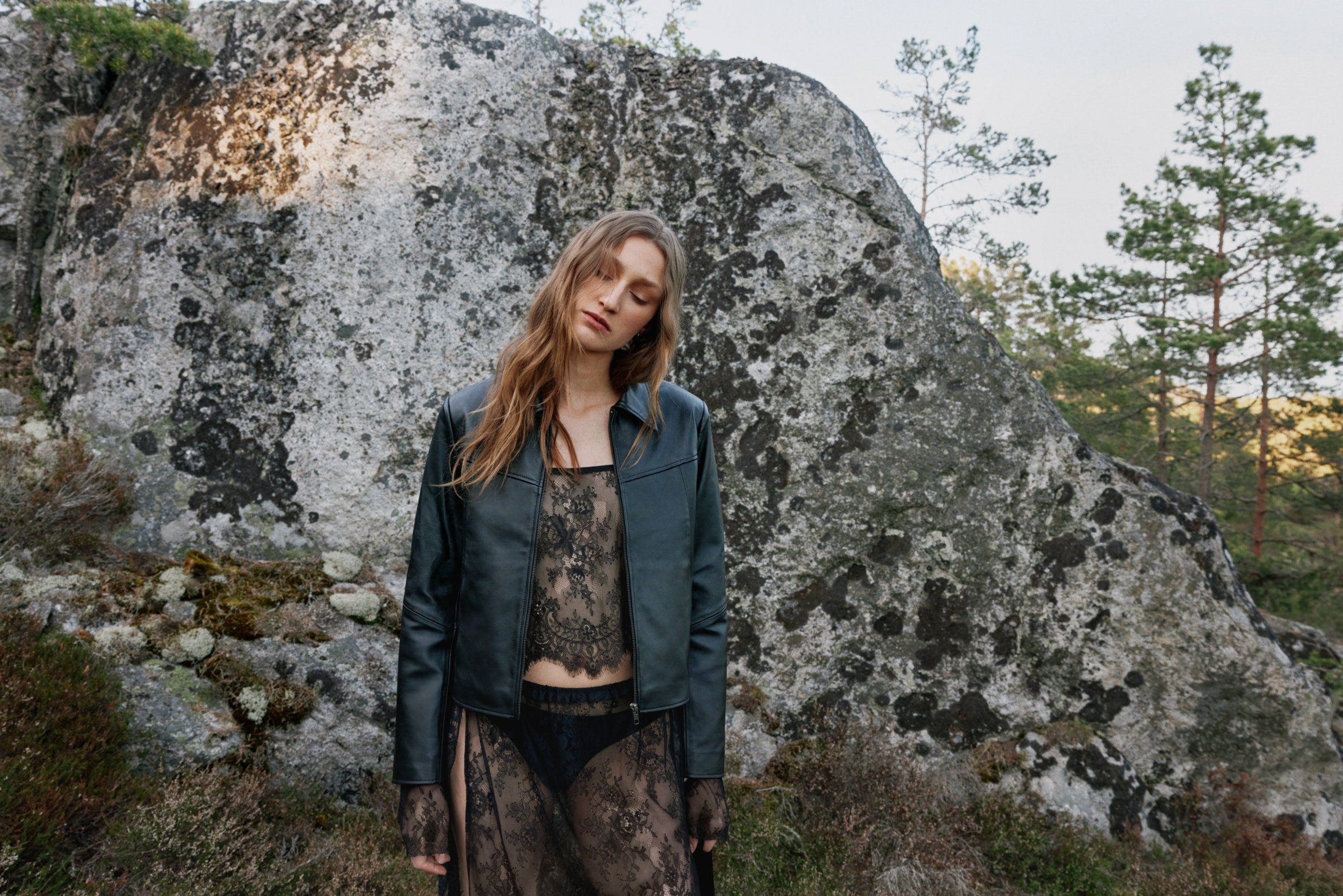 Piece 19 — Black Lace Maxi Skirt