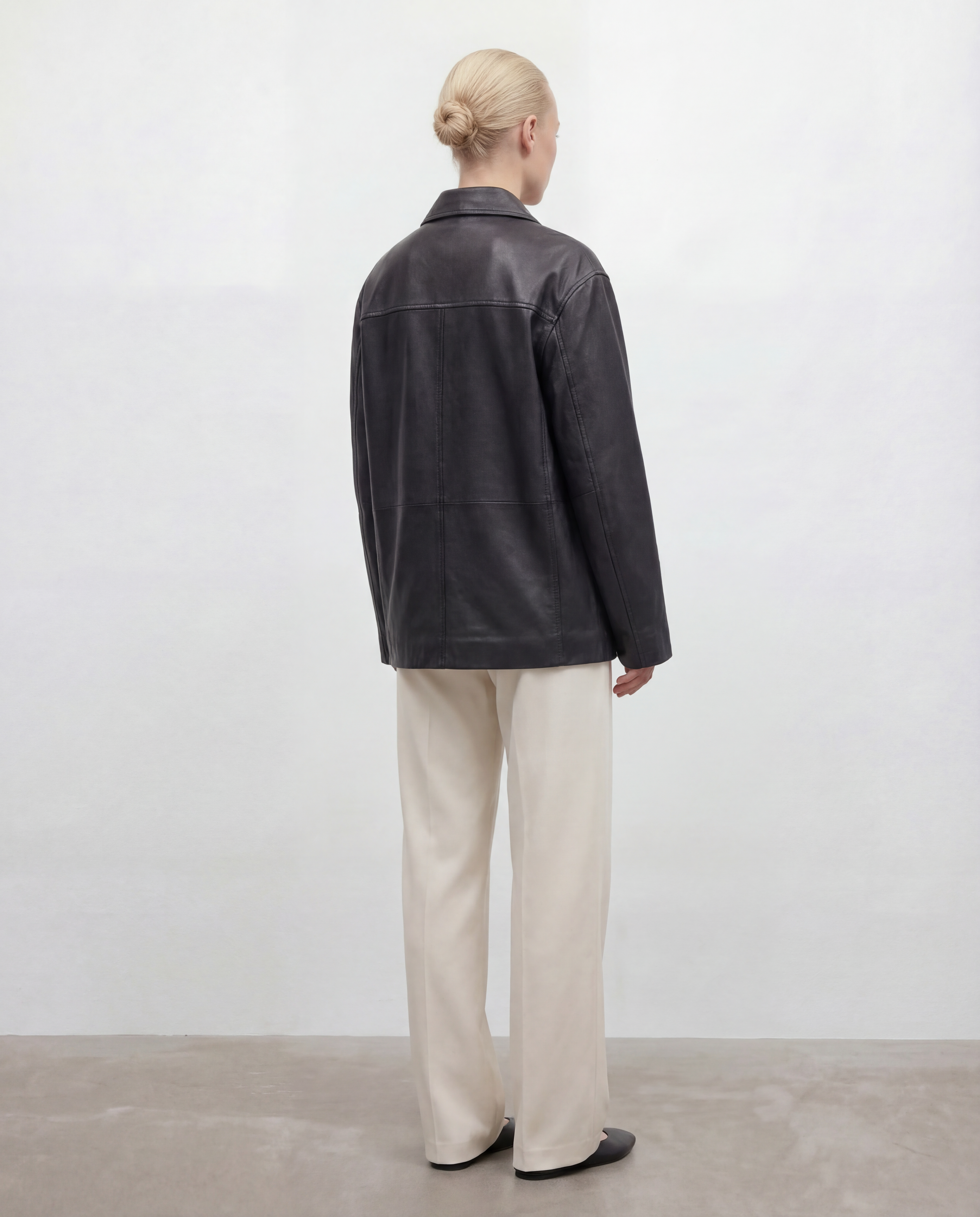 River Black Leather