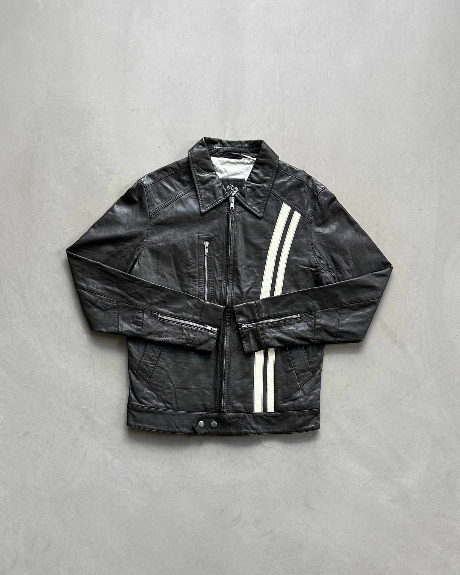 Snap Leather Jacket