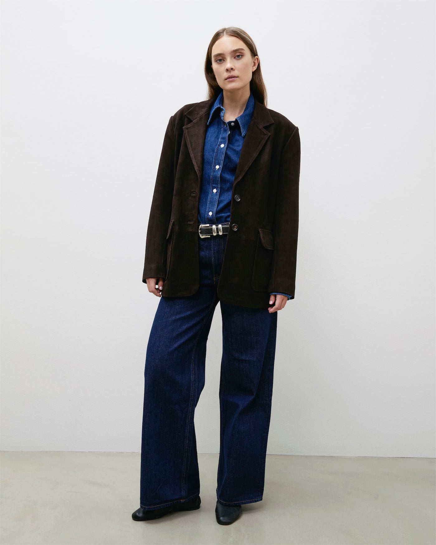 Lucy Plaid Denim Blazer Dress main image 1