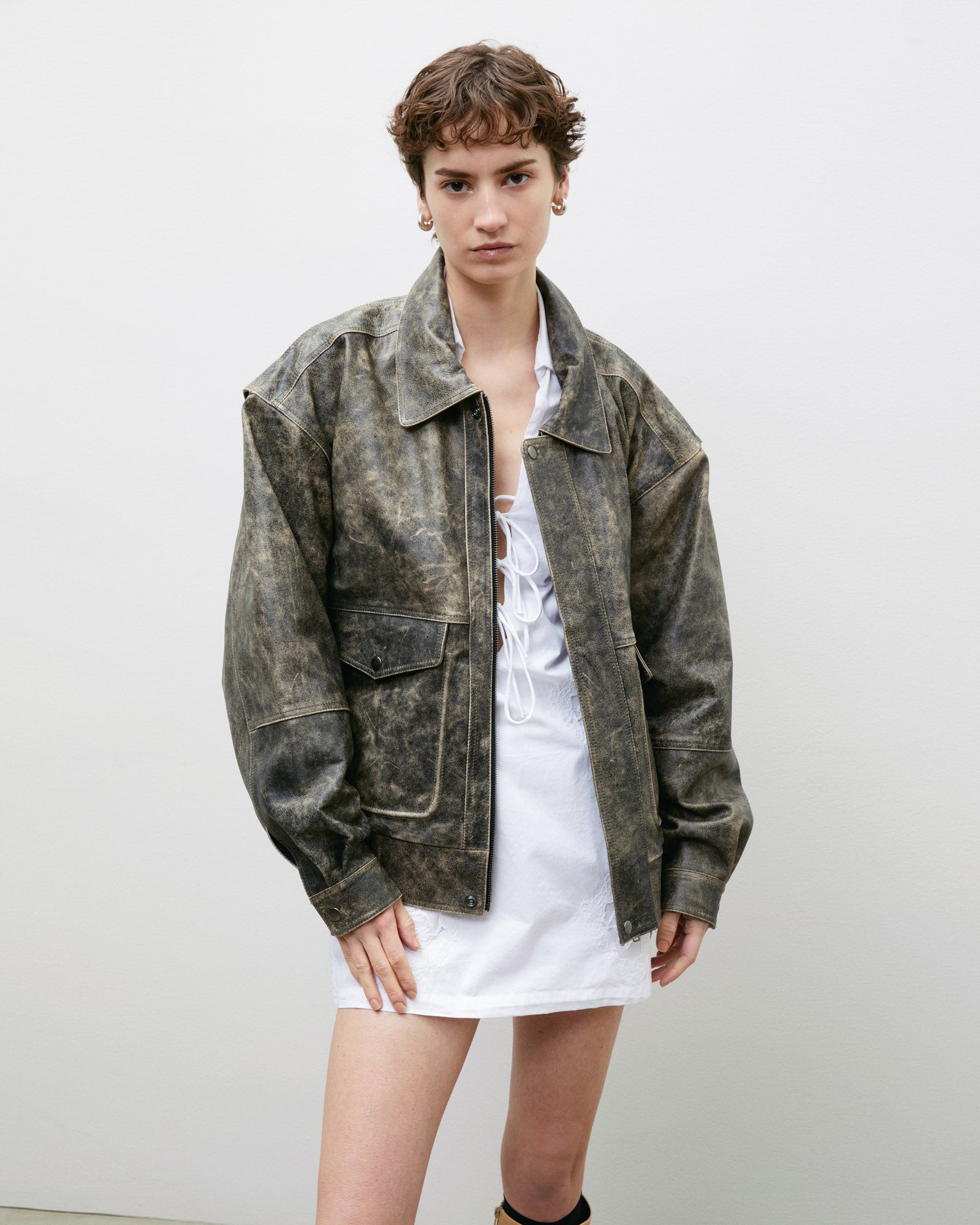 Cora Distressed Leather