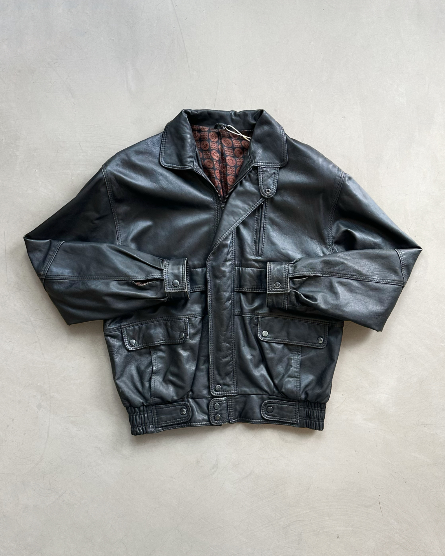 Collar Leather Jacket