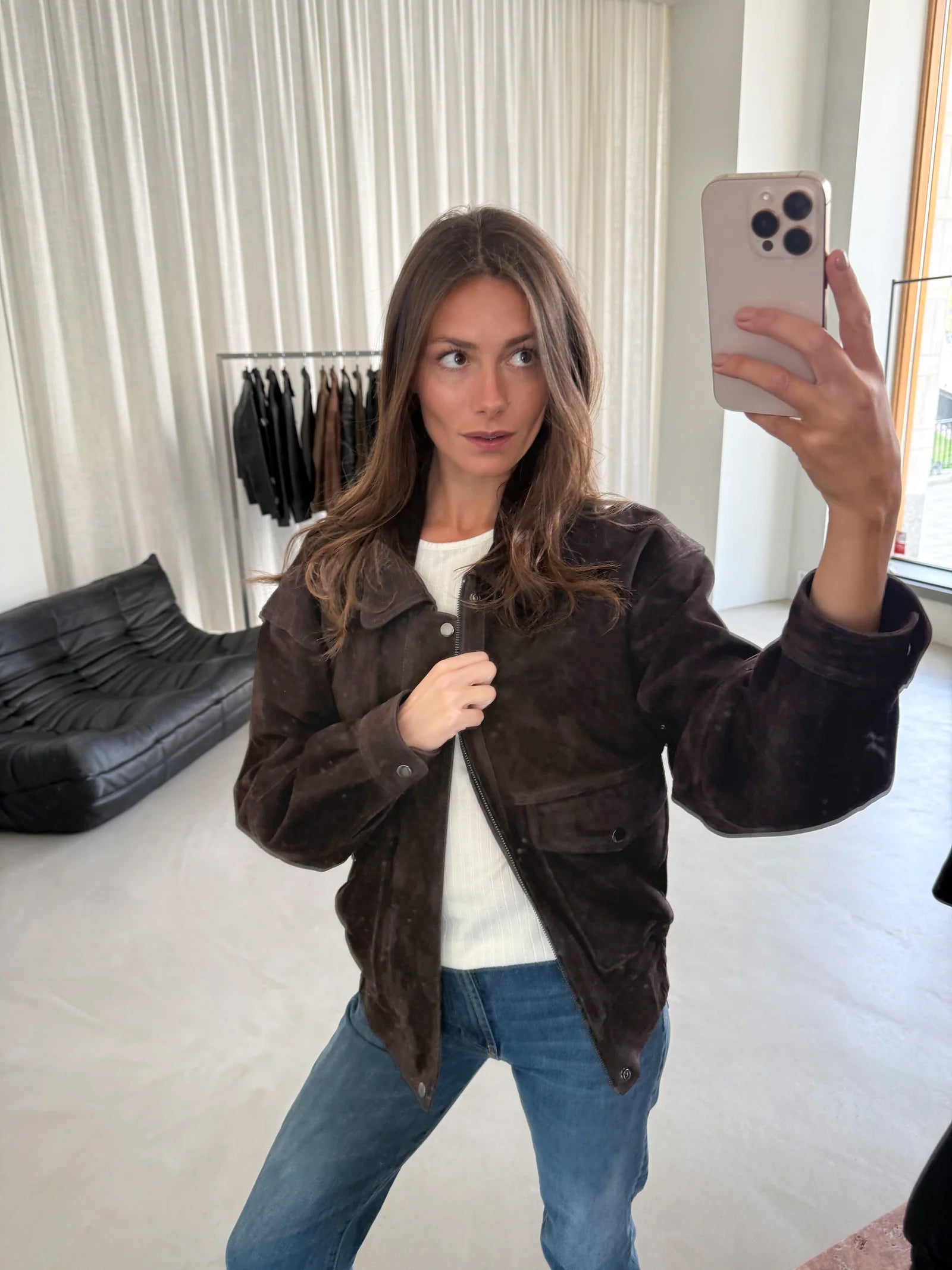 Cora Dark Brown Suede