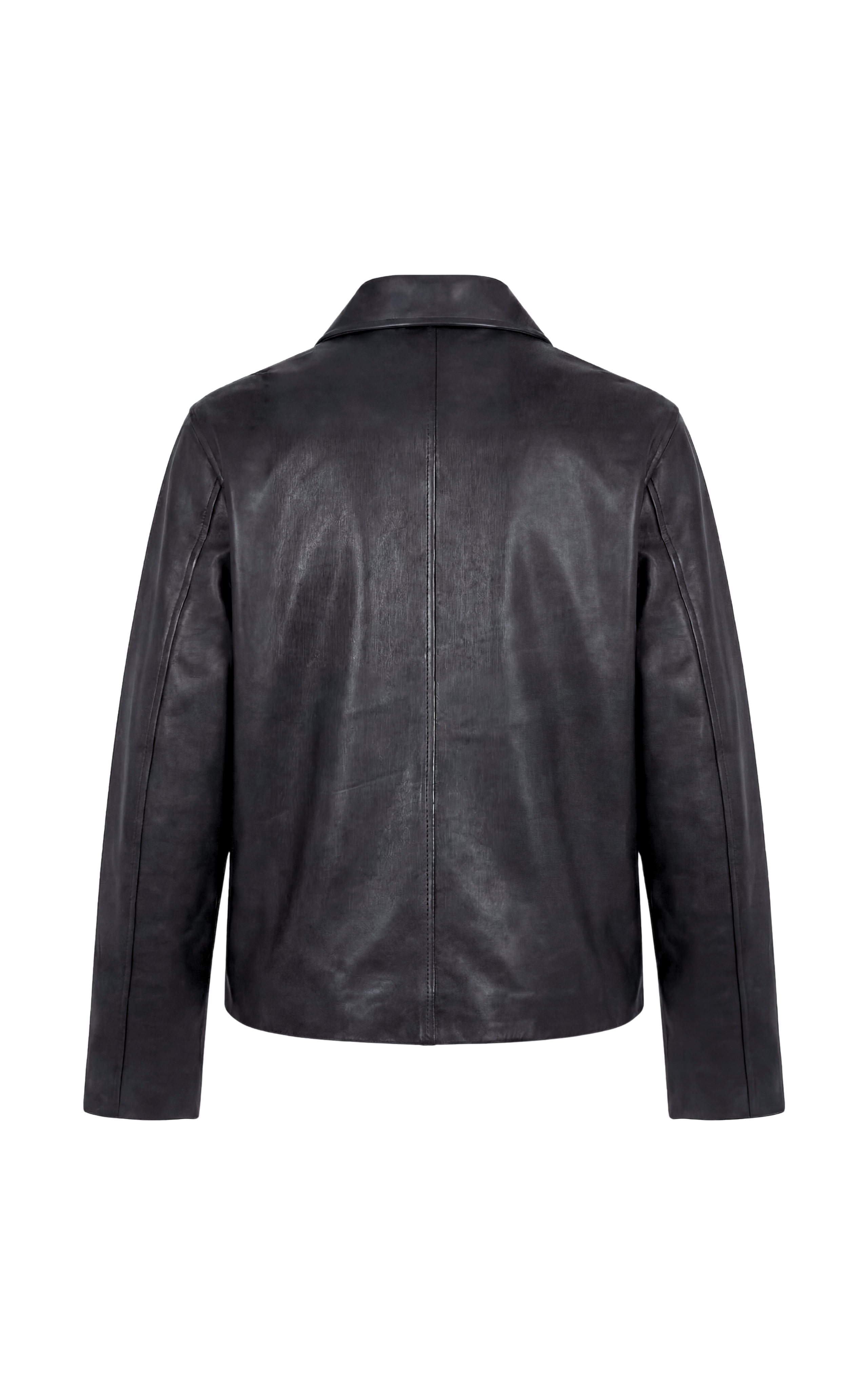 Black Classic Upcycled Leather Jacket | Worn Vintage