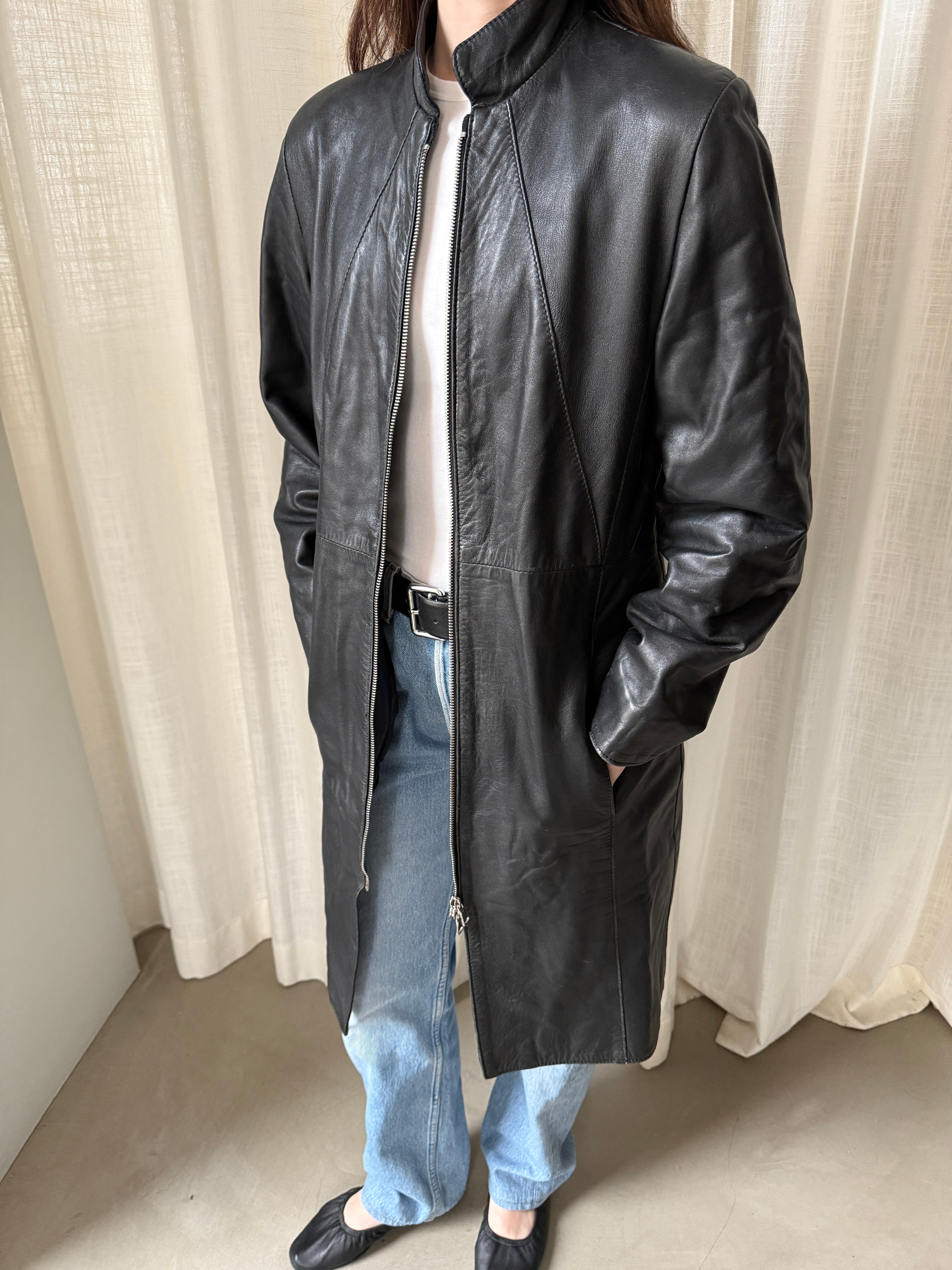 Pelle Leather Coat