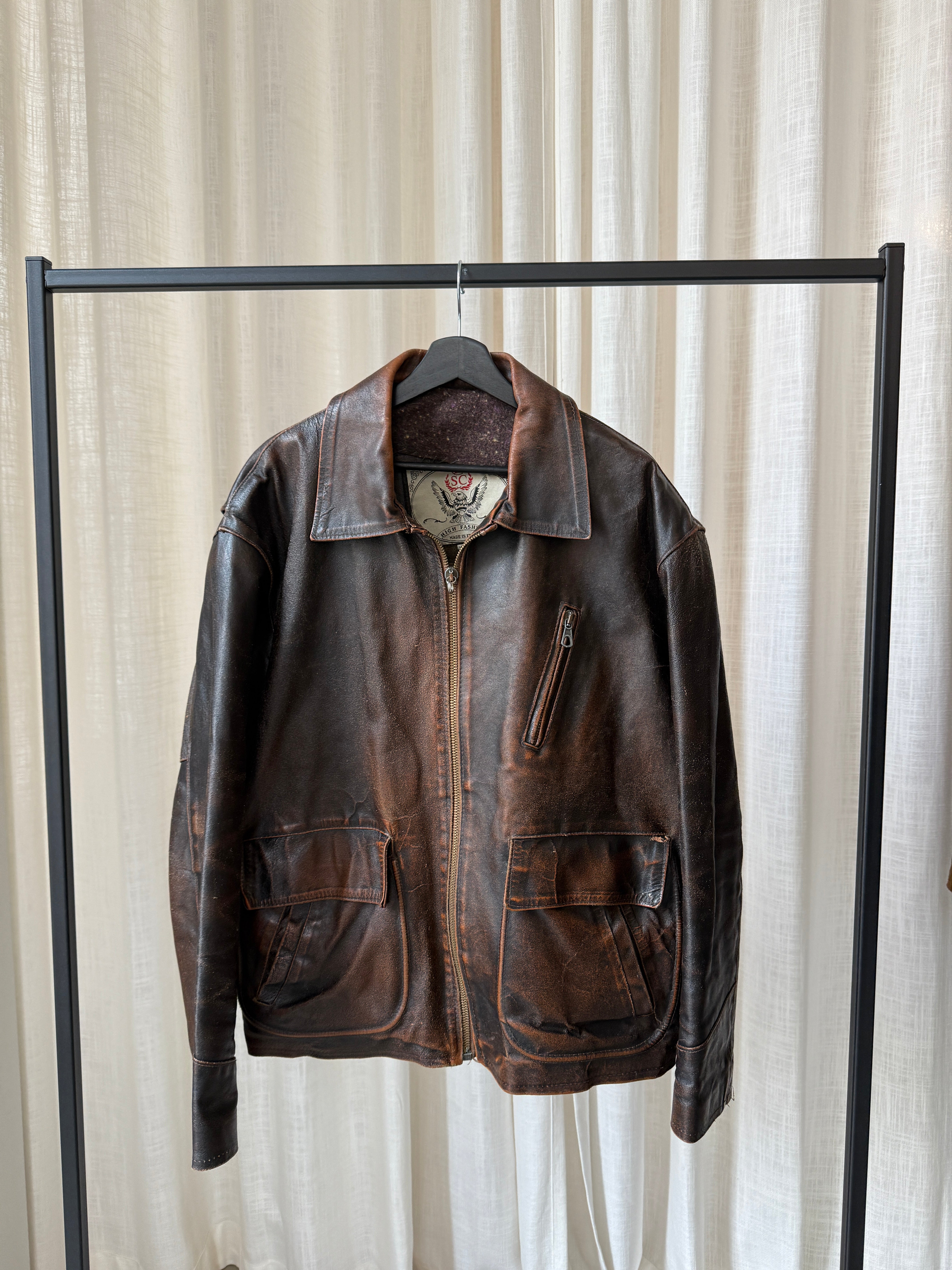 High Leather Jacket