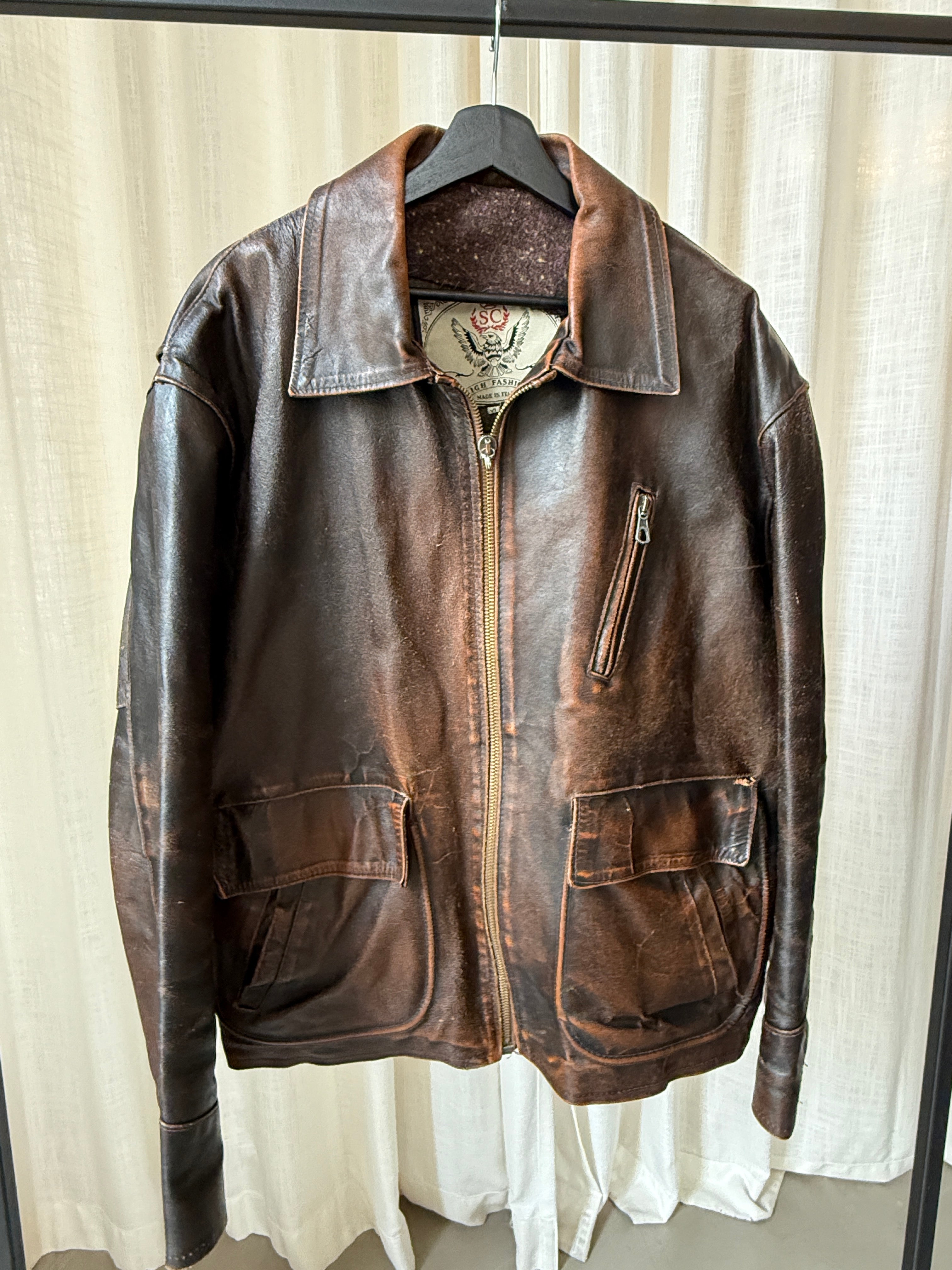 High Leather Jacket