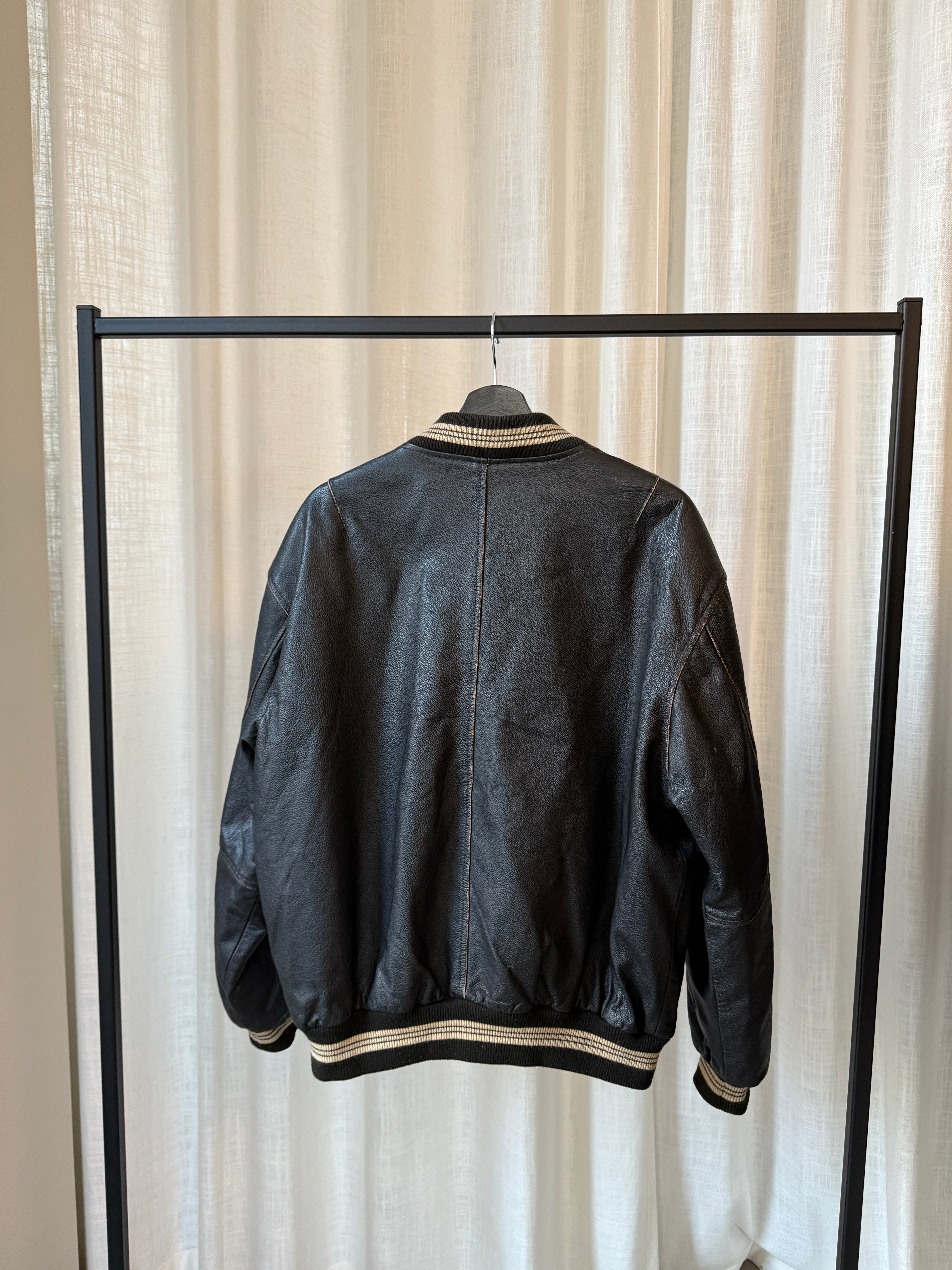Leather Bomber Jacket