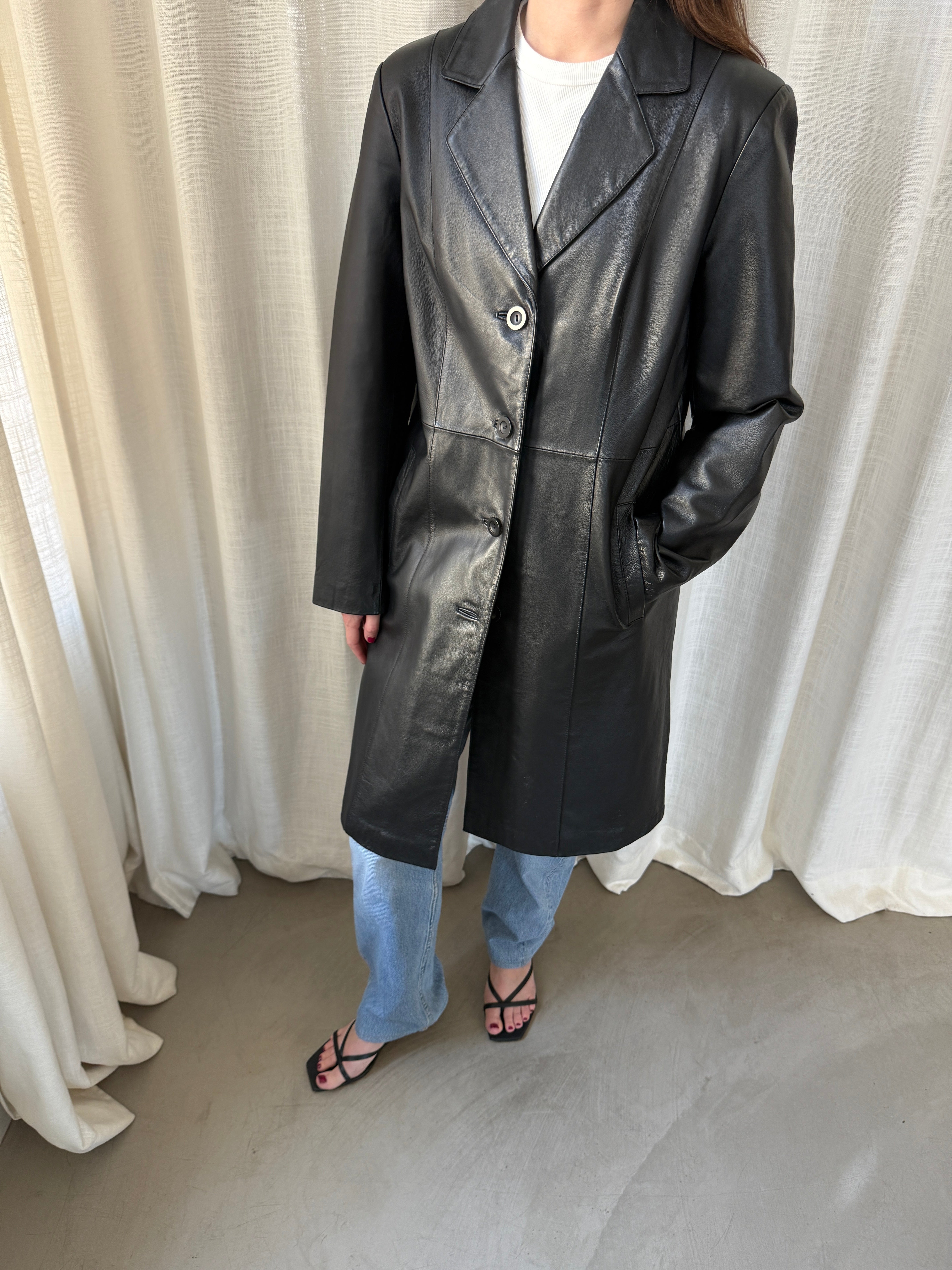 Black Leather Coat