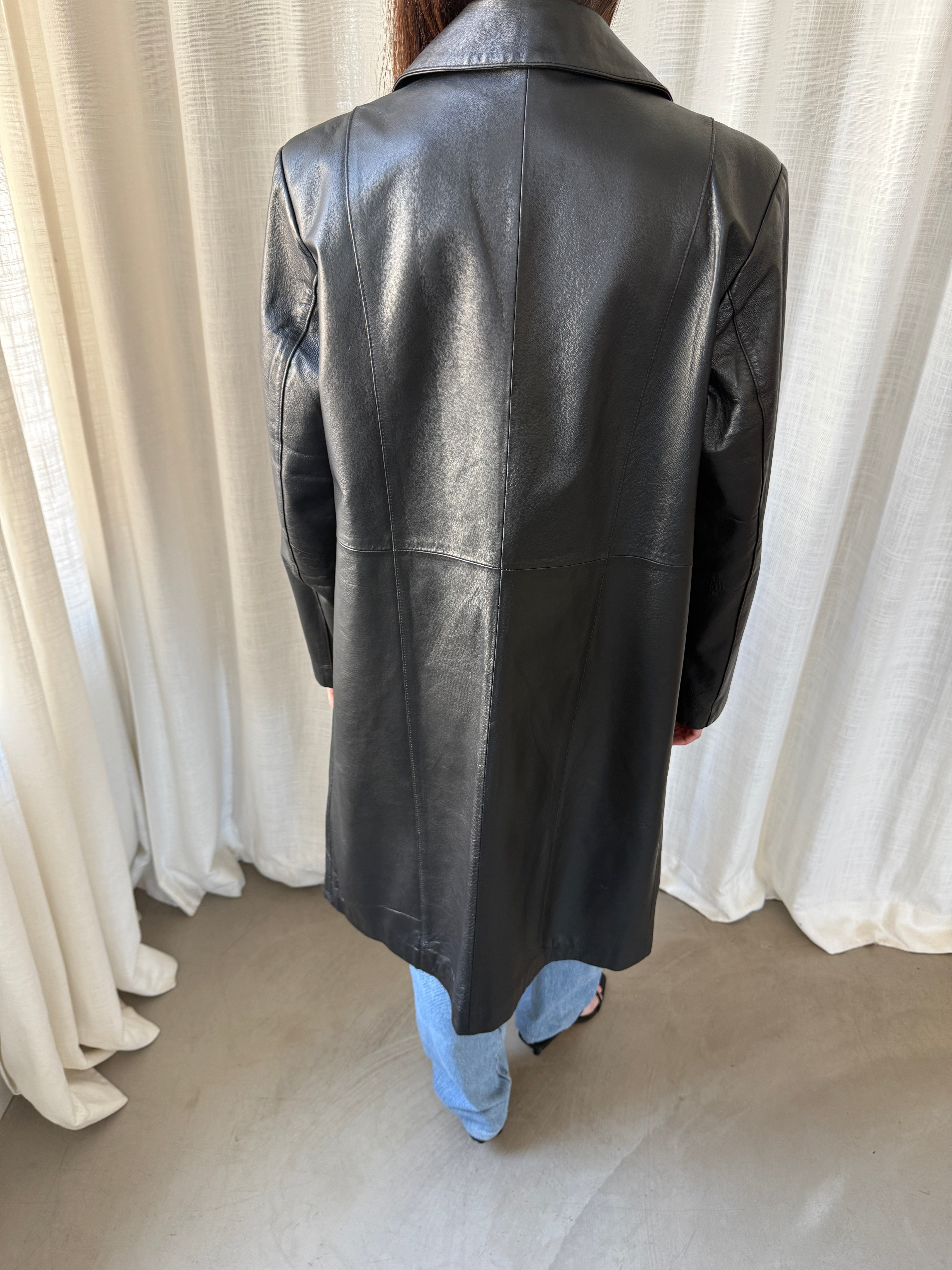 Black Leather Coat