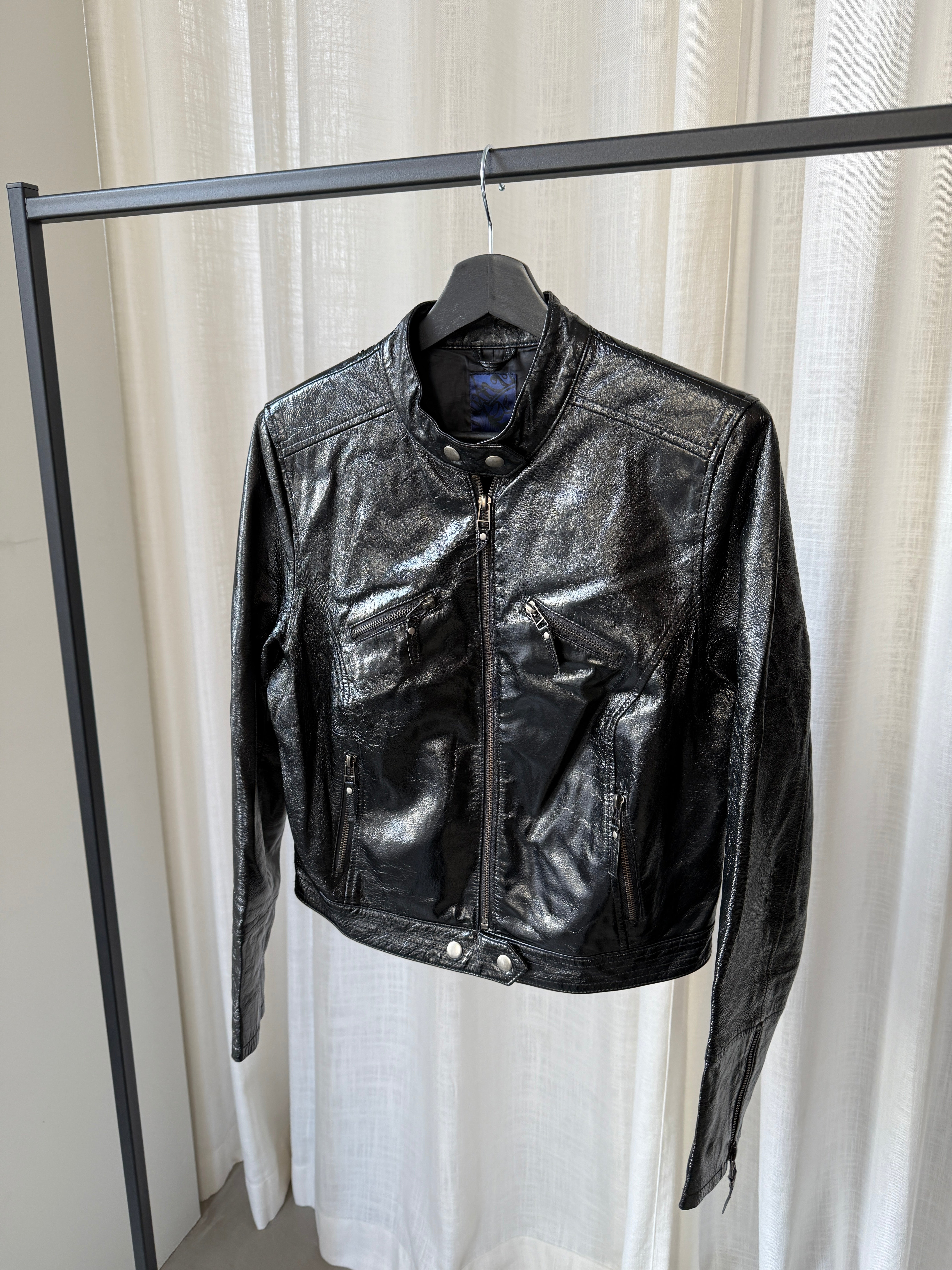 Cropped Leather Jacket