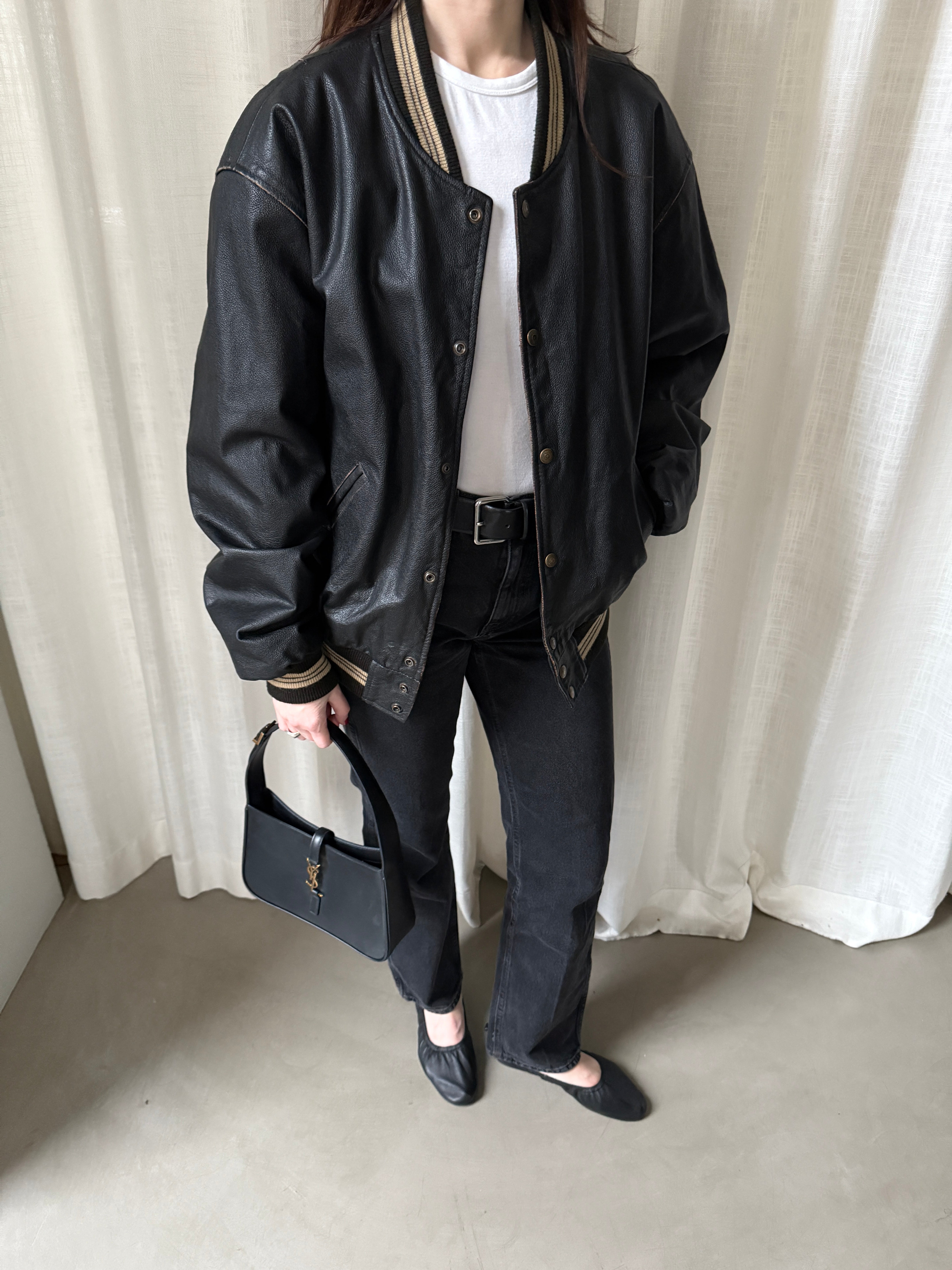 Leather Bomber Jacket