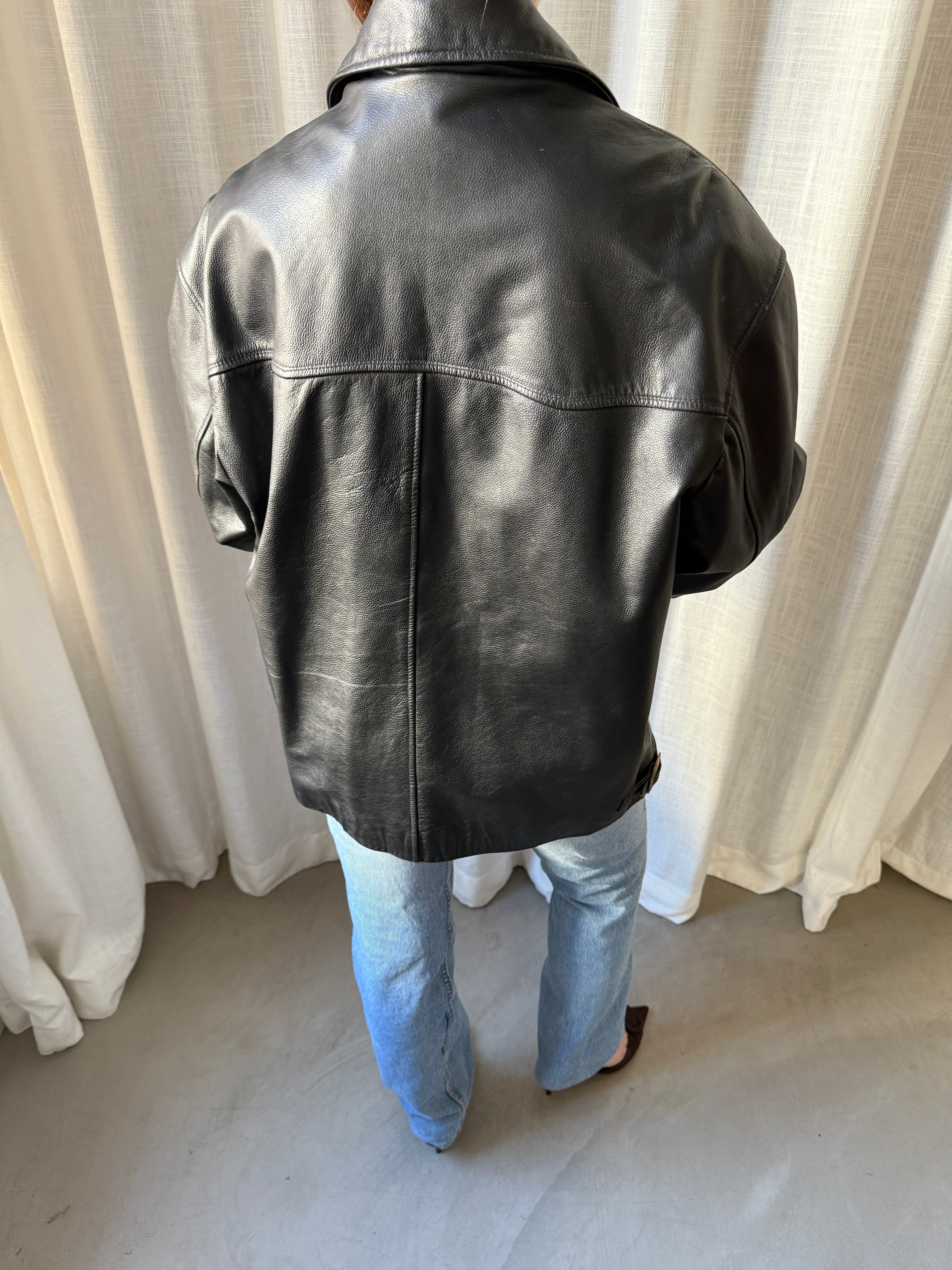 Black Saki Leather Jacket