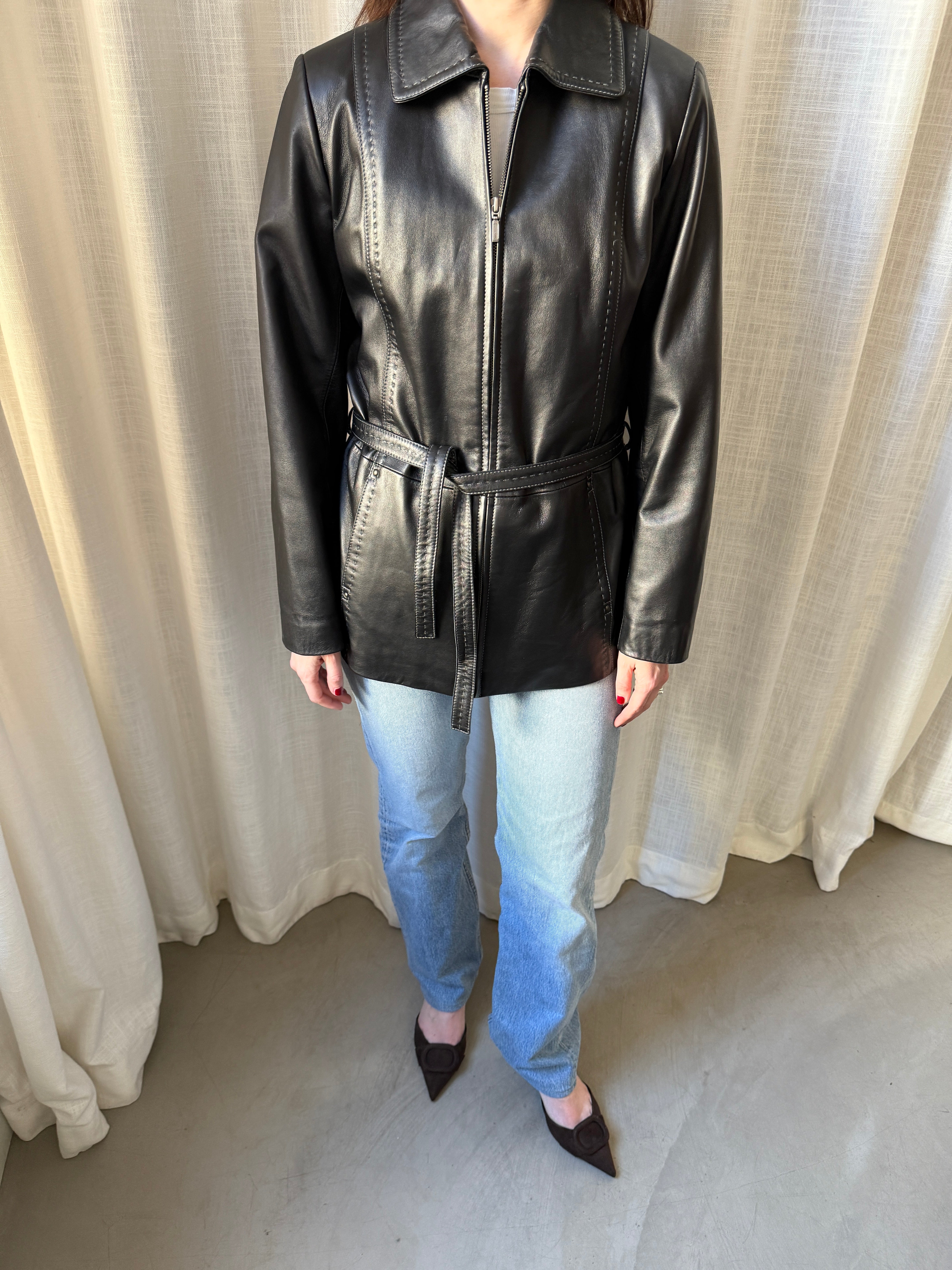 Saki Leather Coat