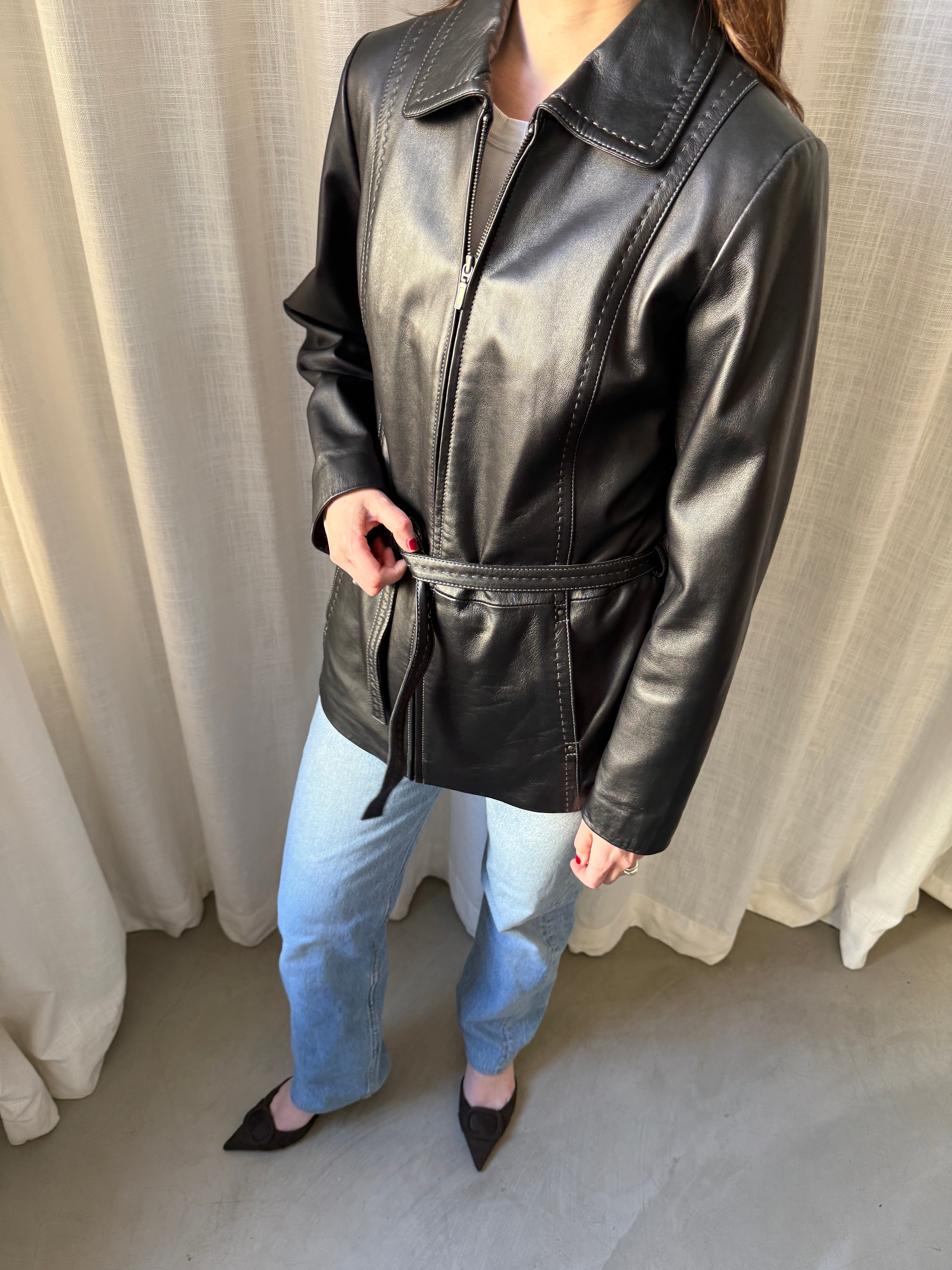 Saki Leather Coat
