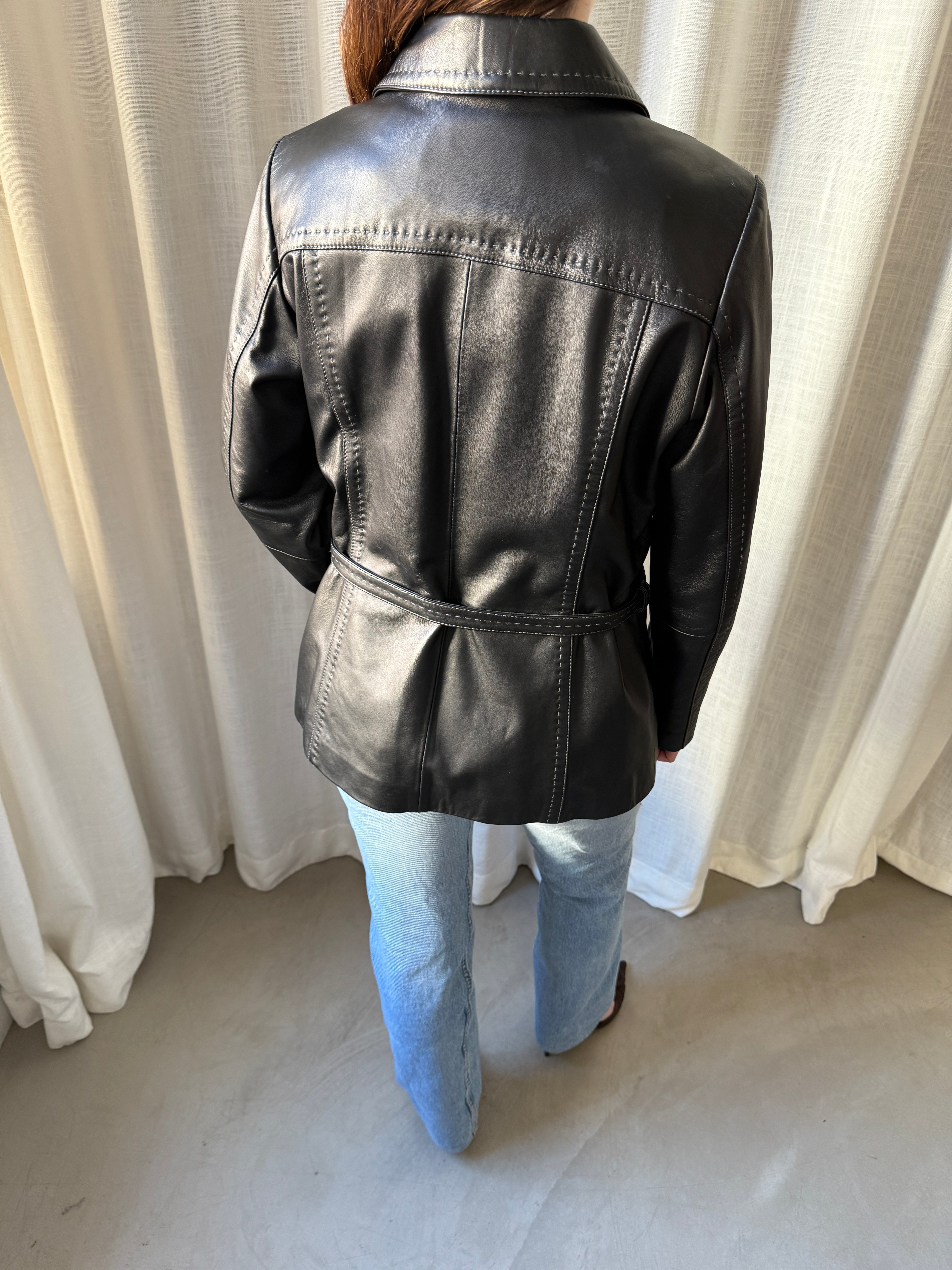 Saki Leather Coat