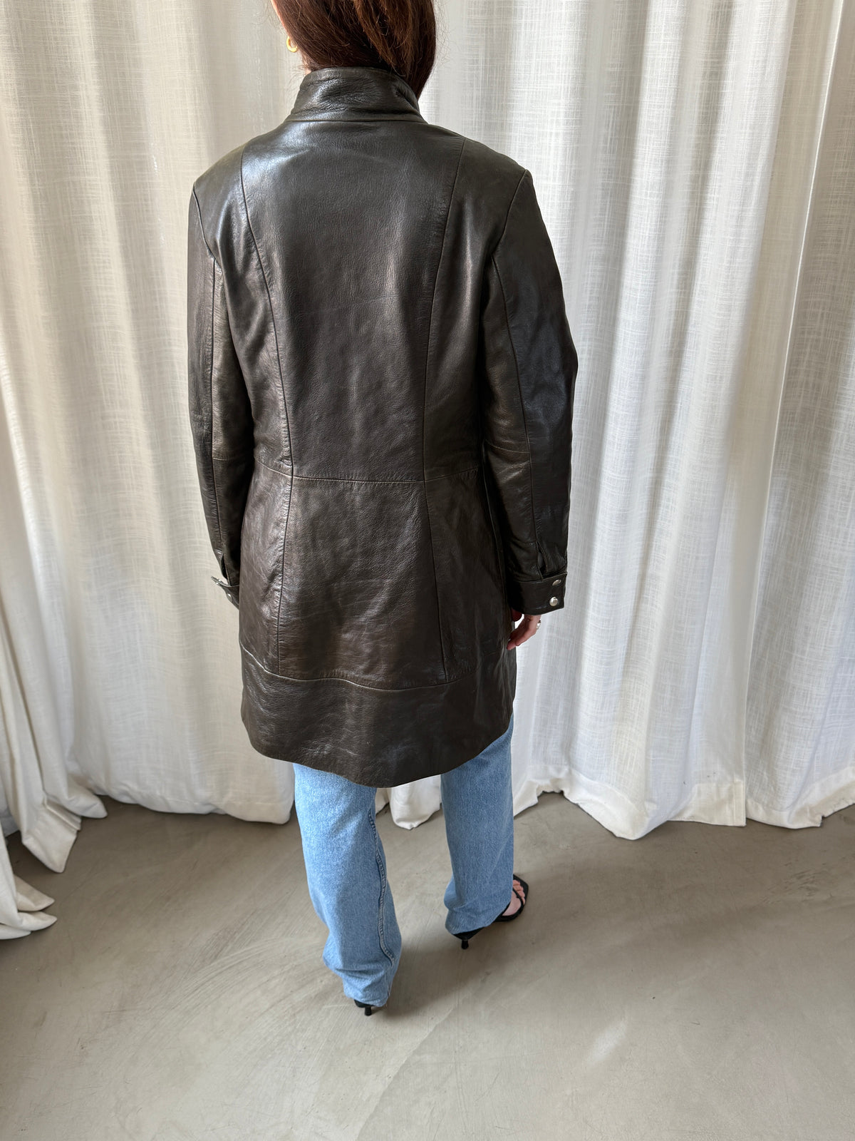 Zi Leather Coat