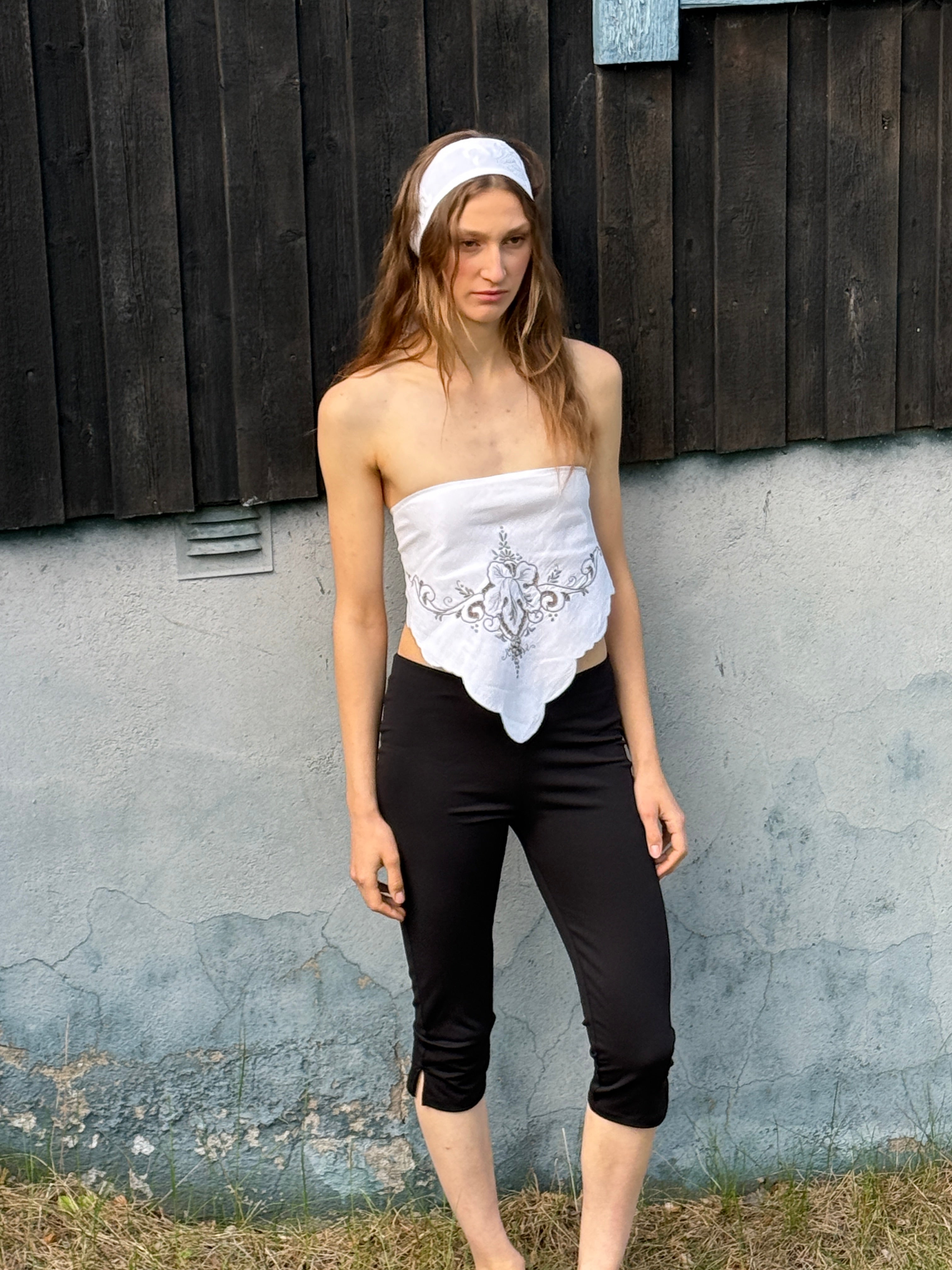 Piece 17 — Embroidered Grey Top
