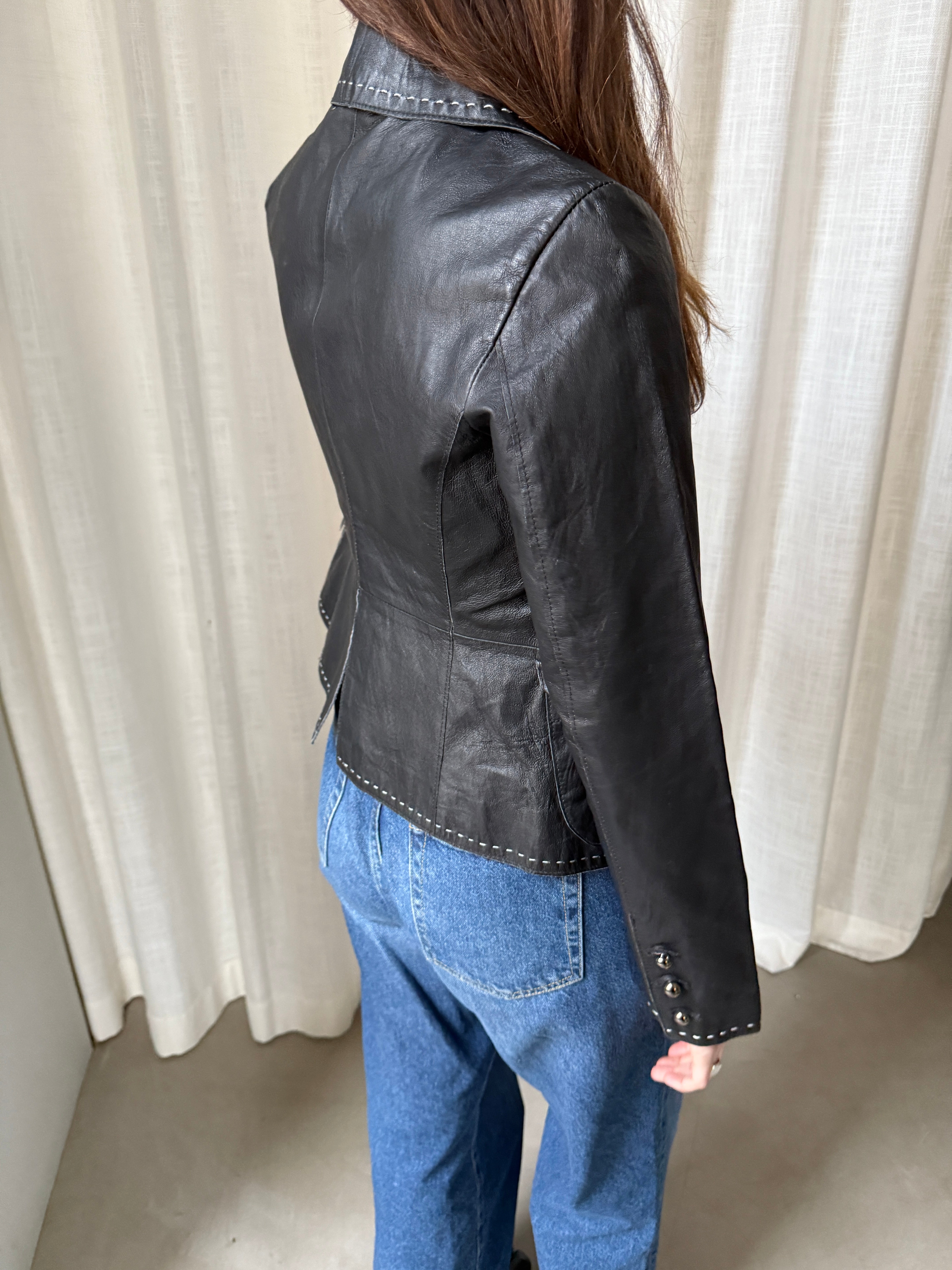 Young Leather Blazer