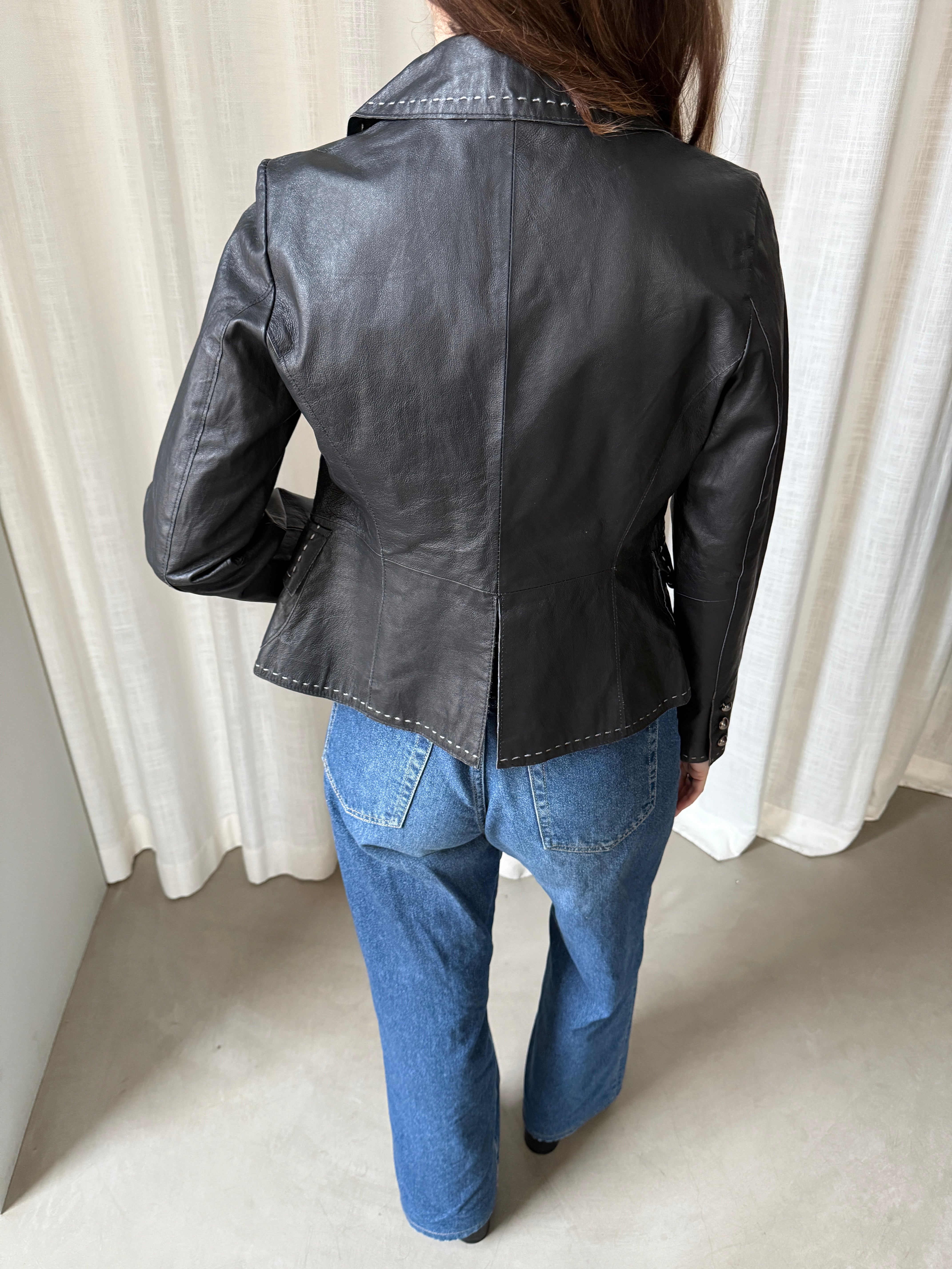 Young Leather Blazer