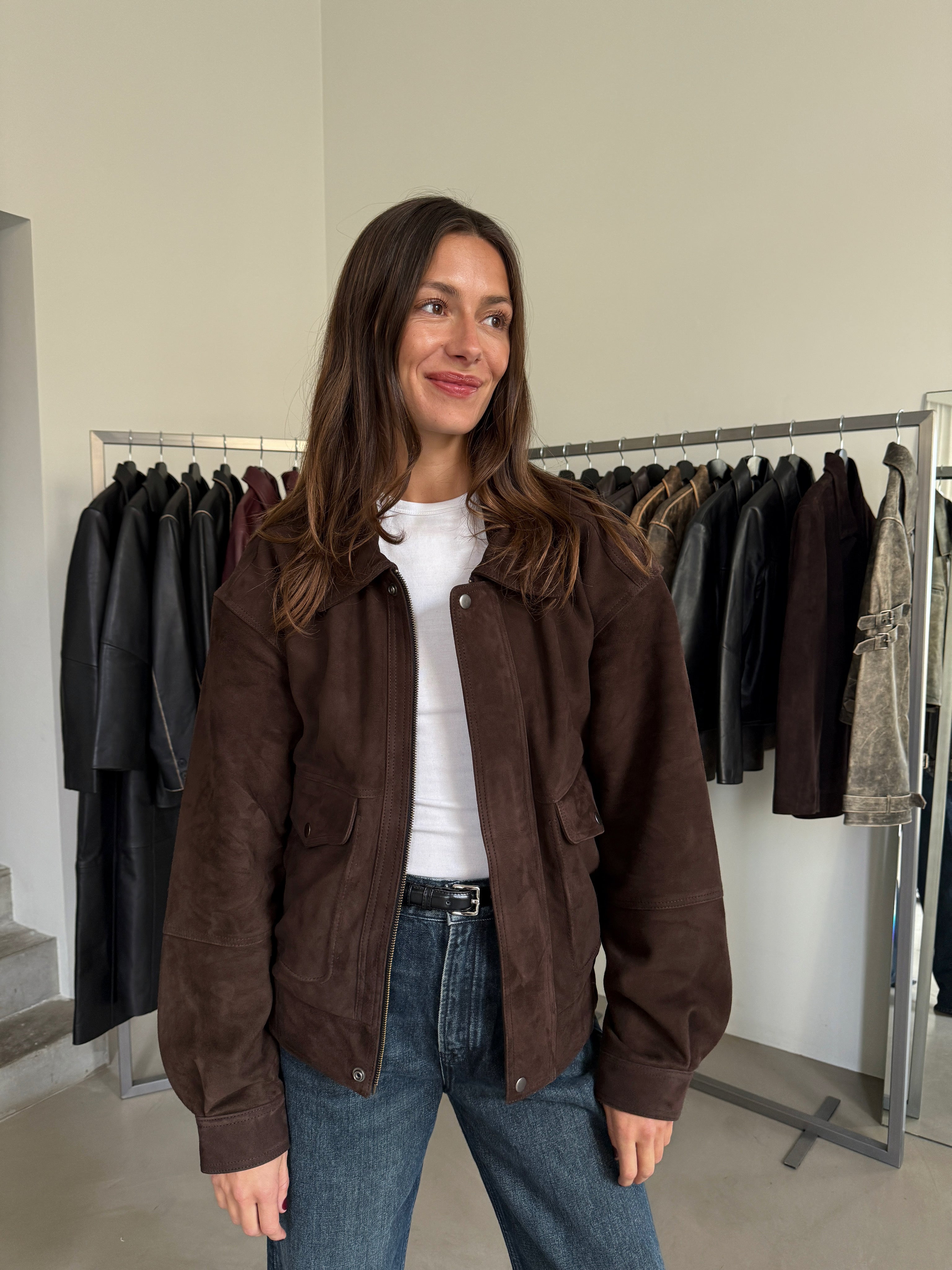 Cora Dark Brown Suede