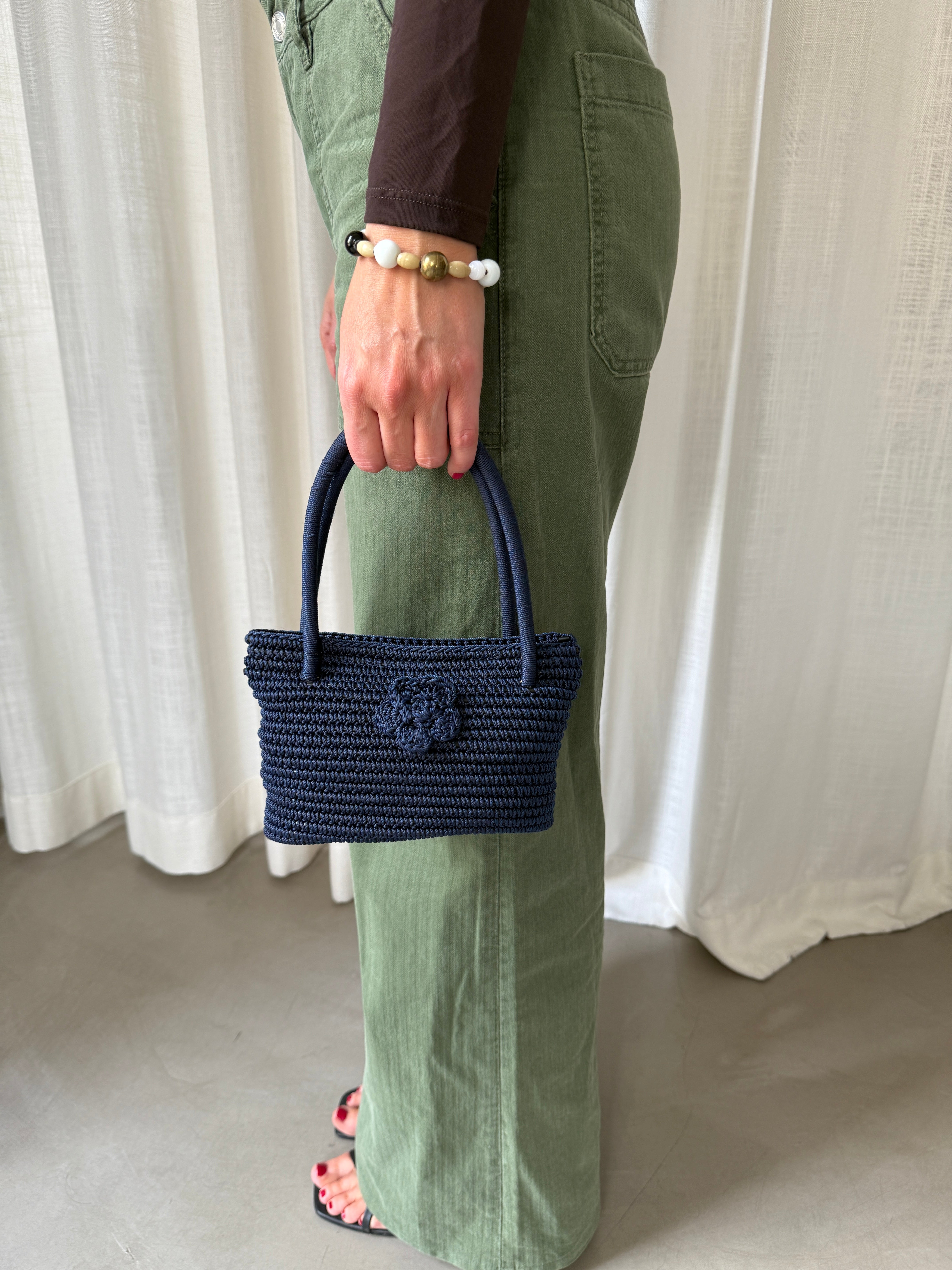 Navy Twist Bag