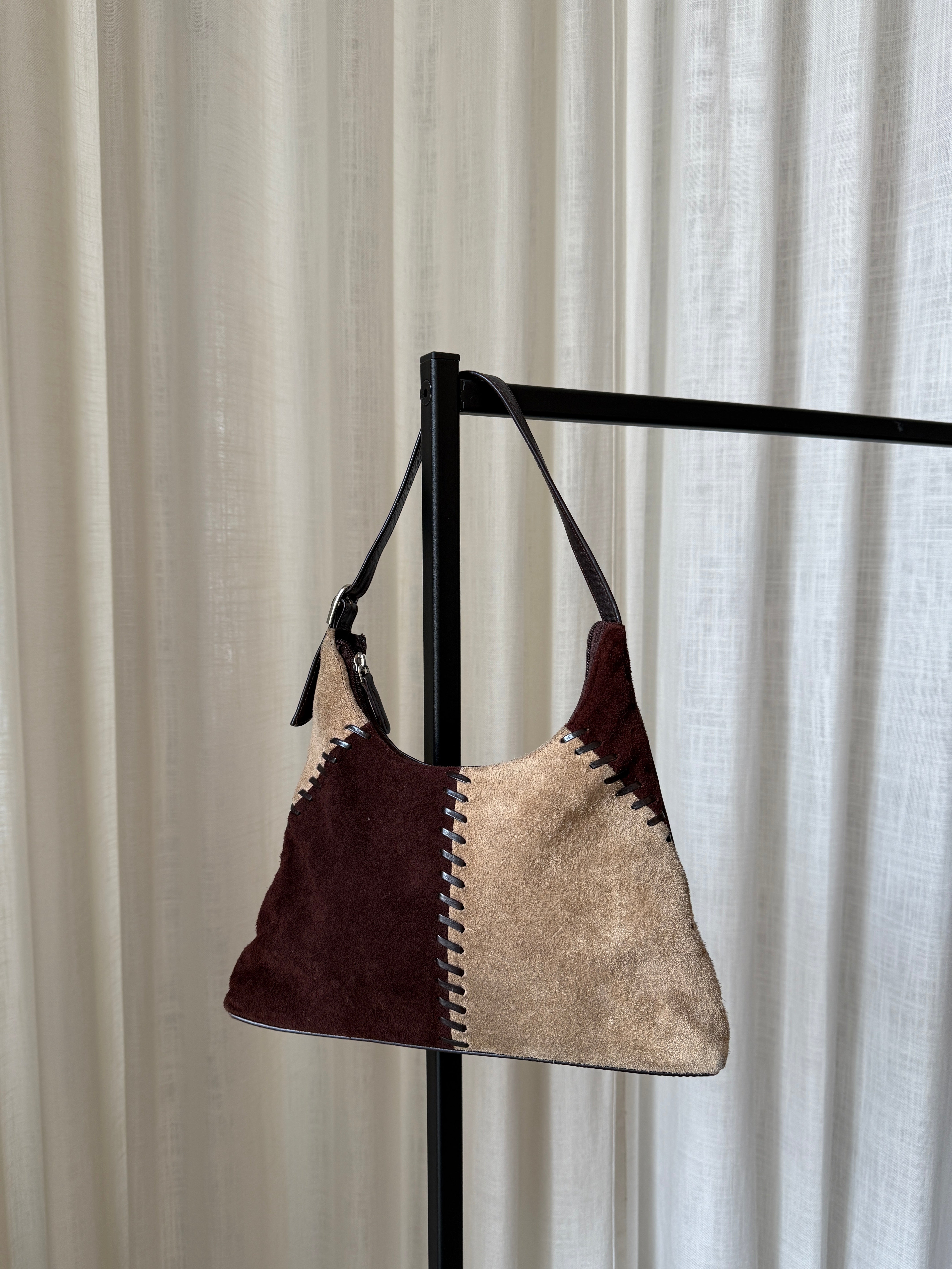 Suede Contrast Bag
