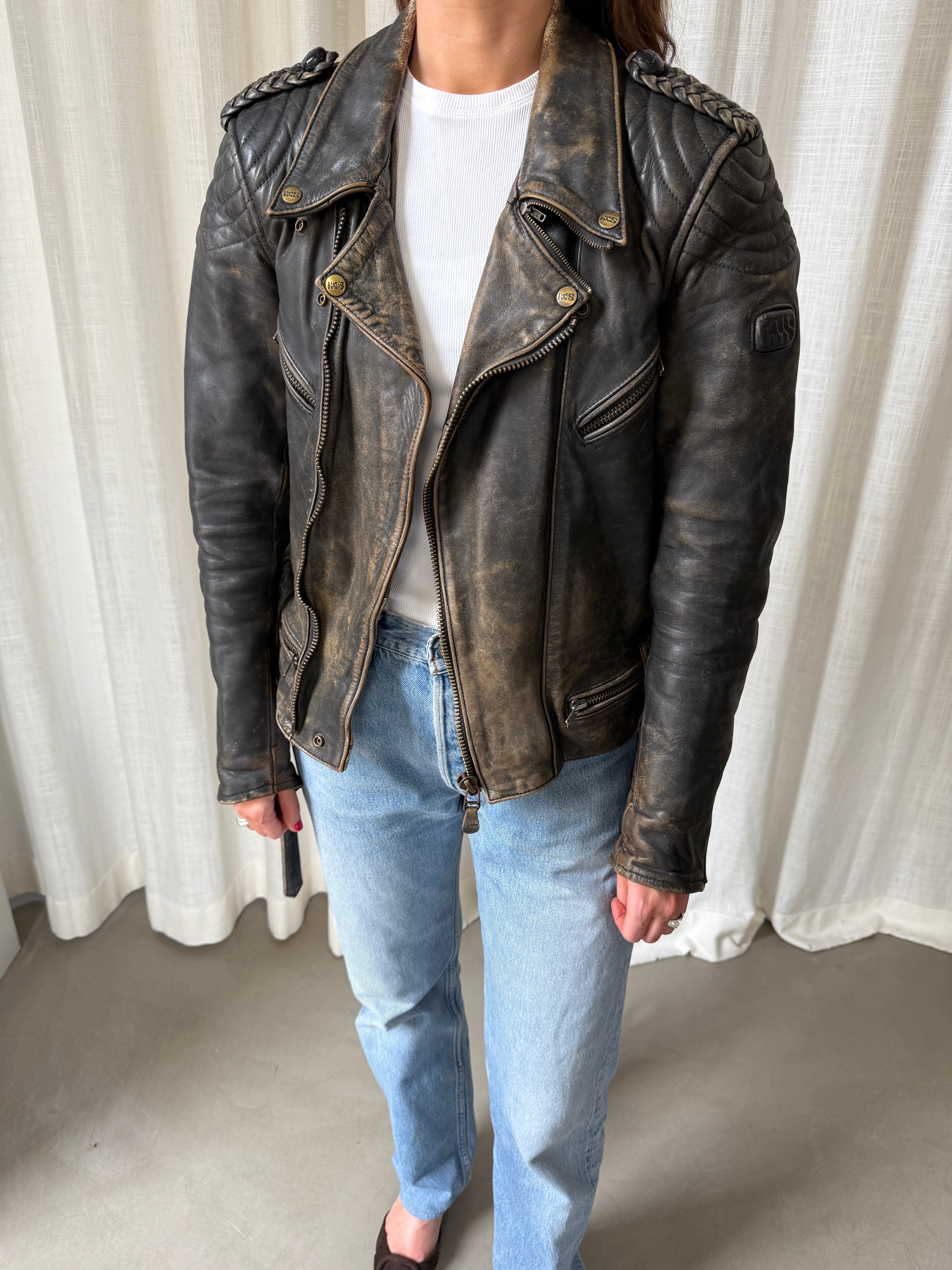 Distressed Biker Jacket