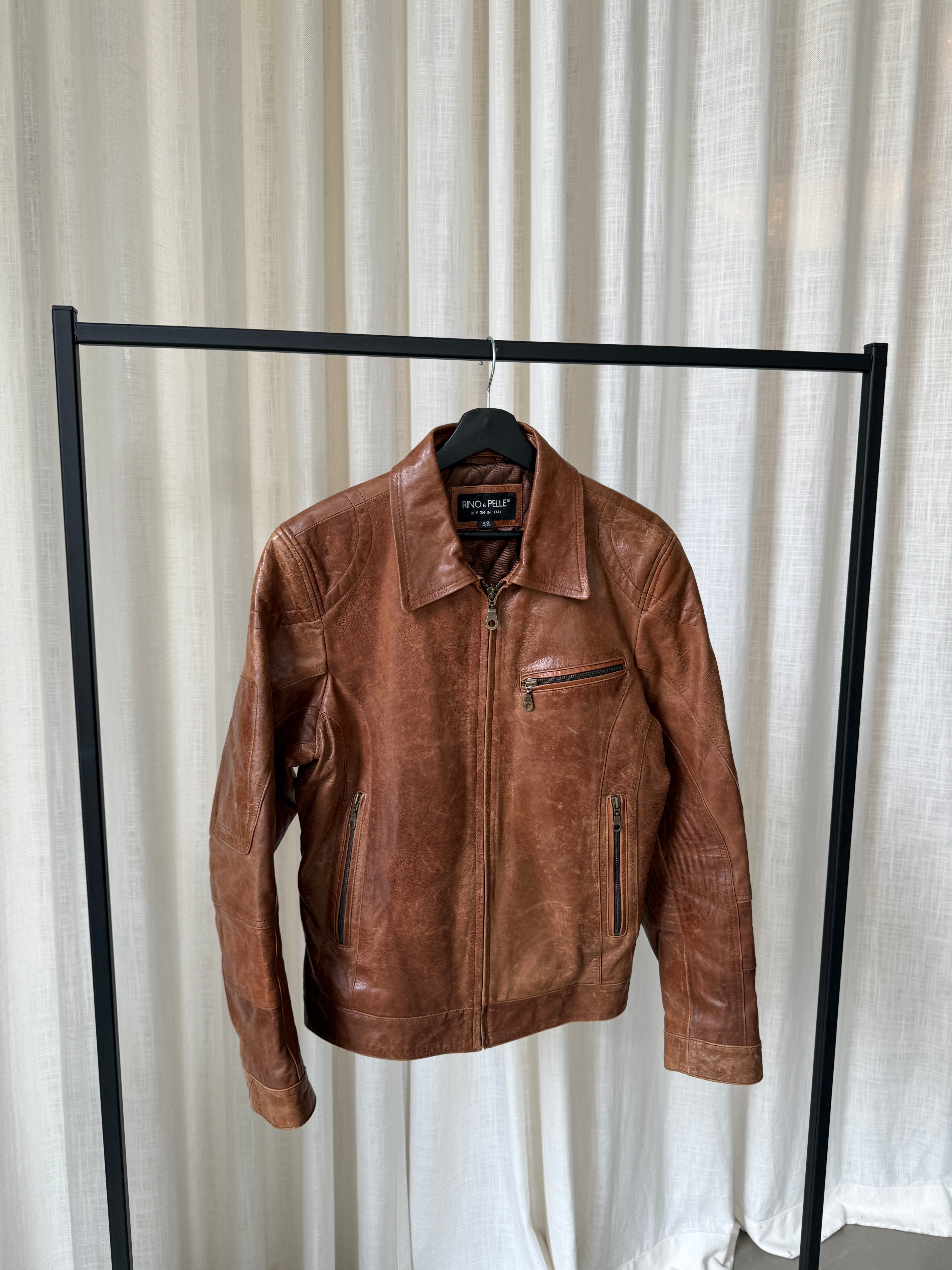 Cognac Leather Jacket