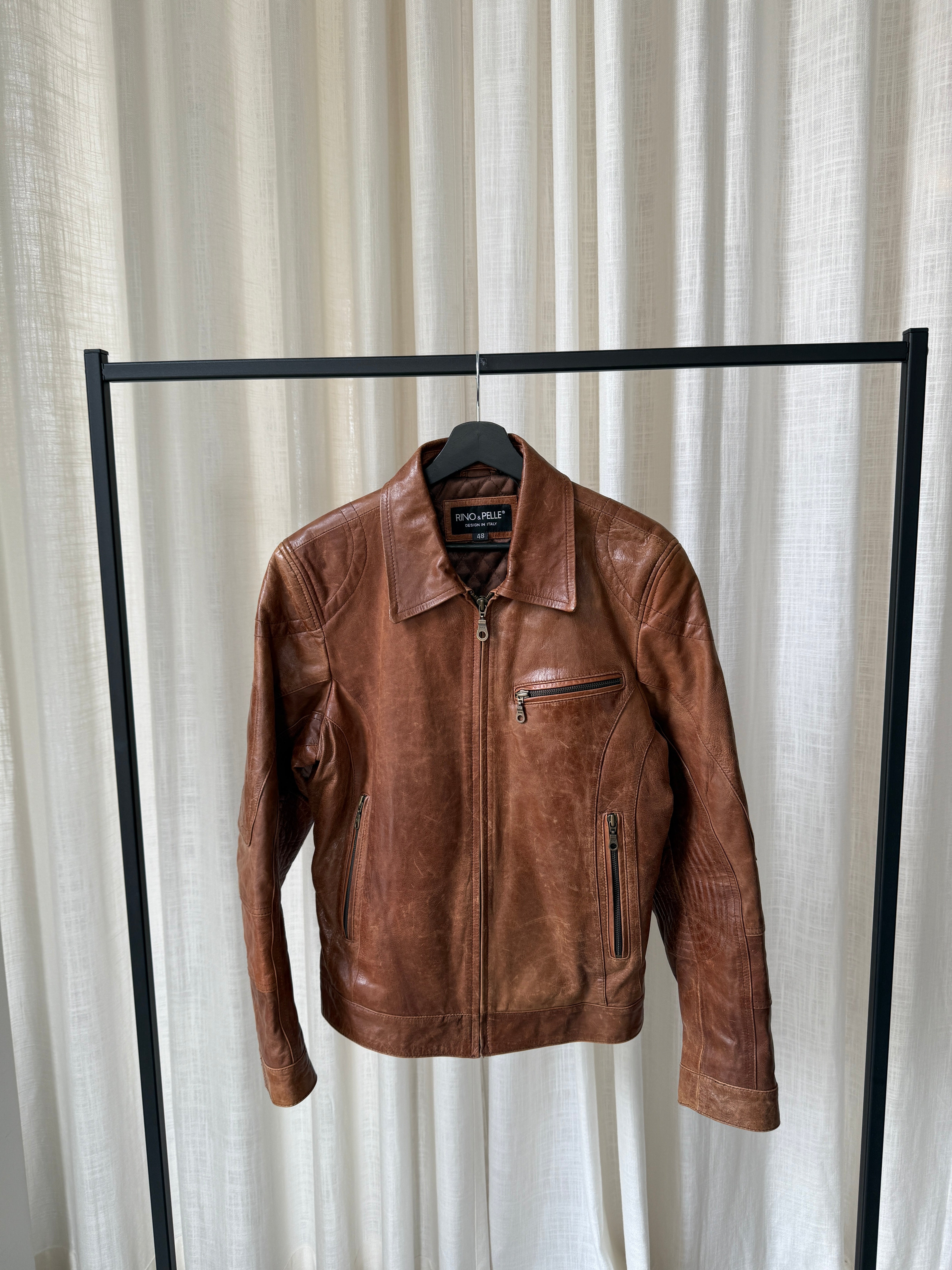 Cognac Leather Jacket