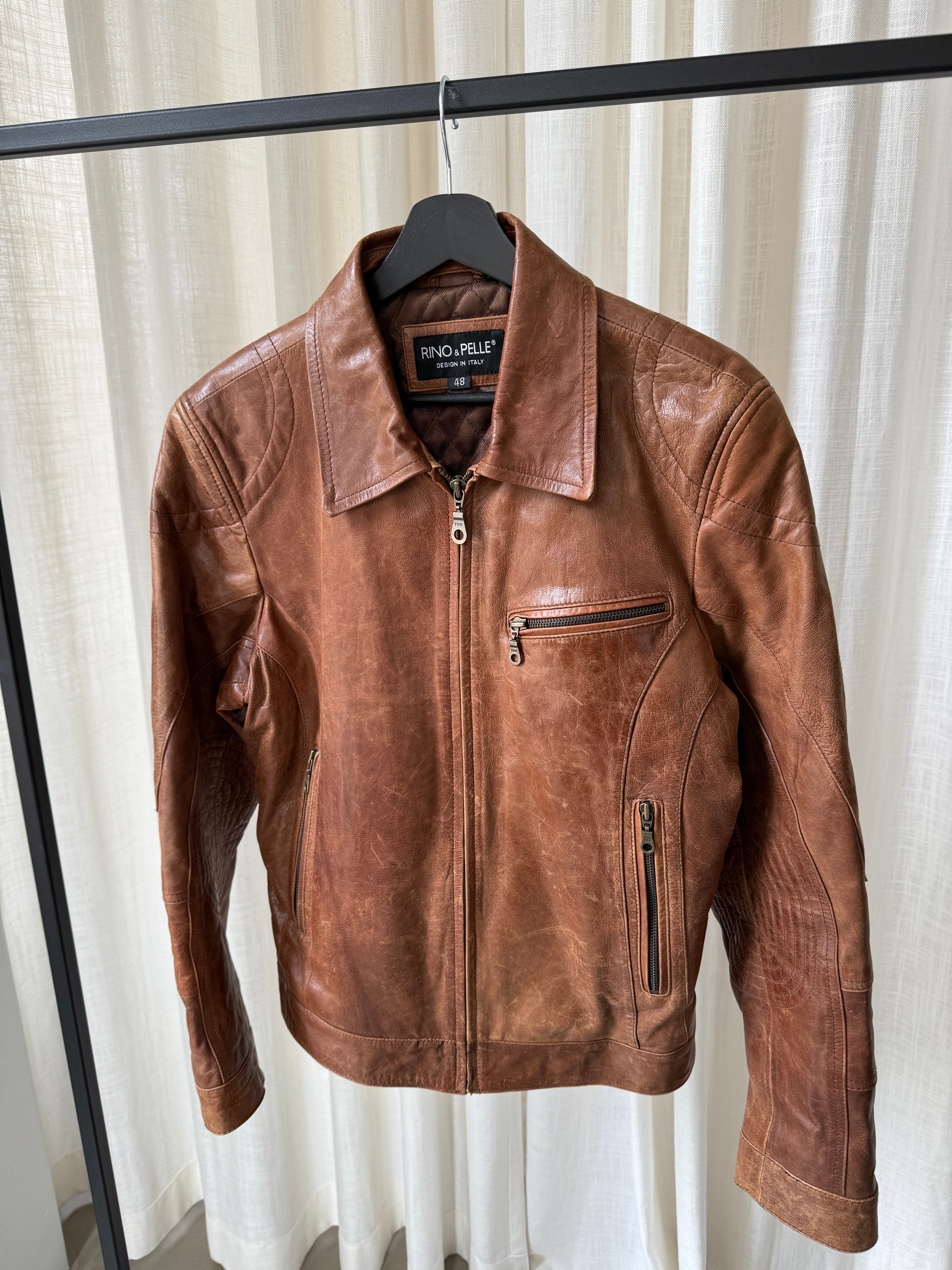 Cognac Leather Jacket