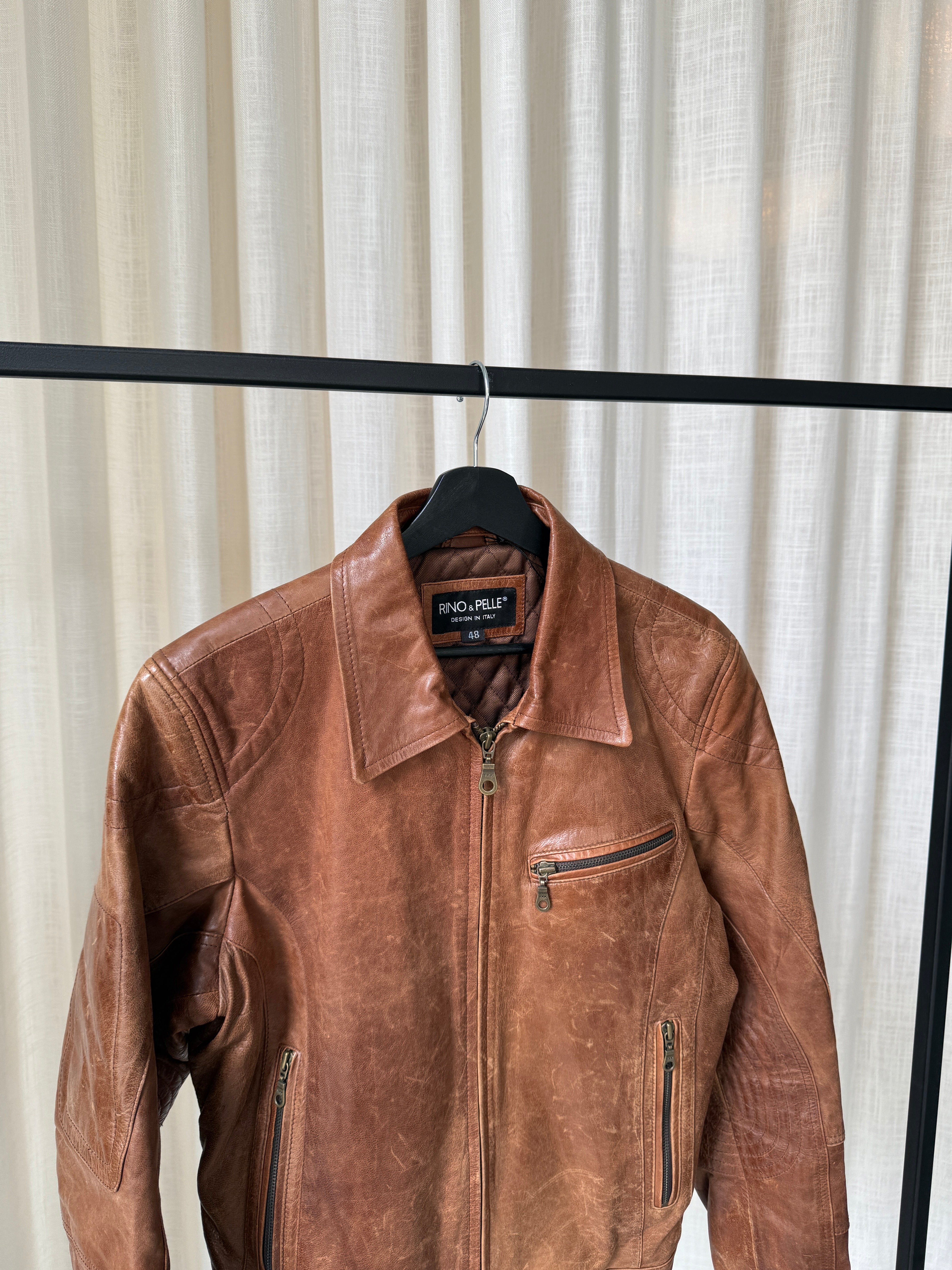 Cognac Leather Jacket