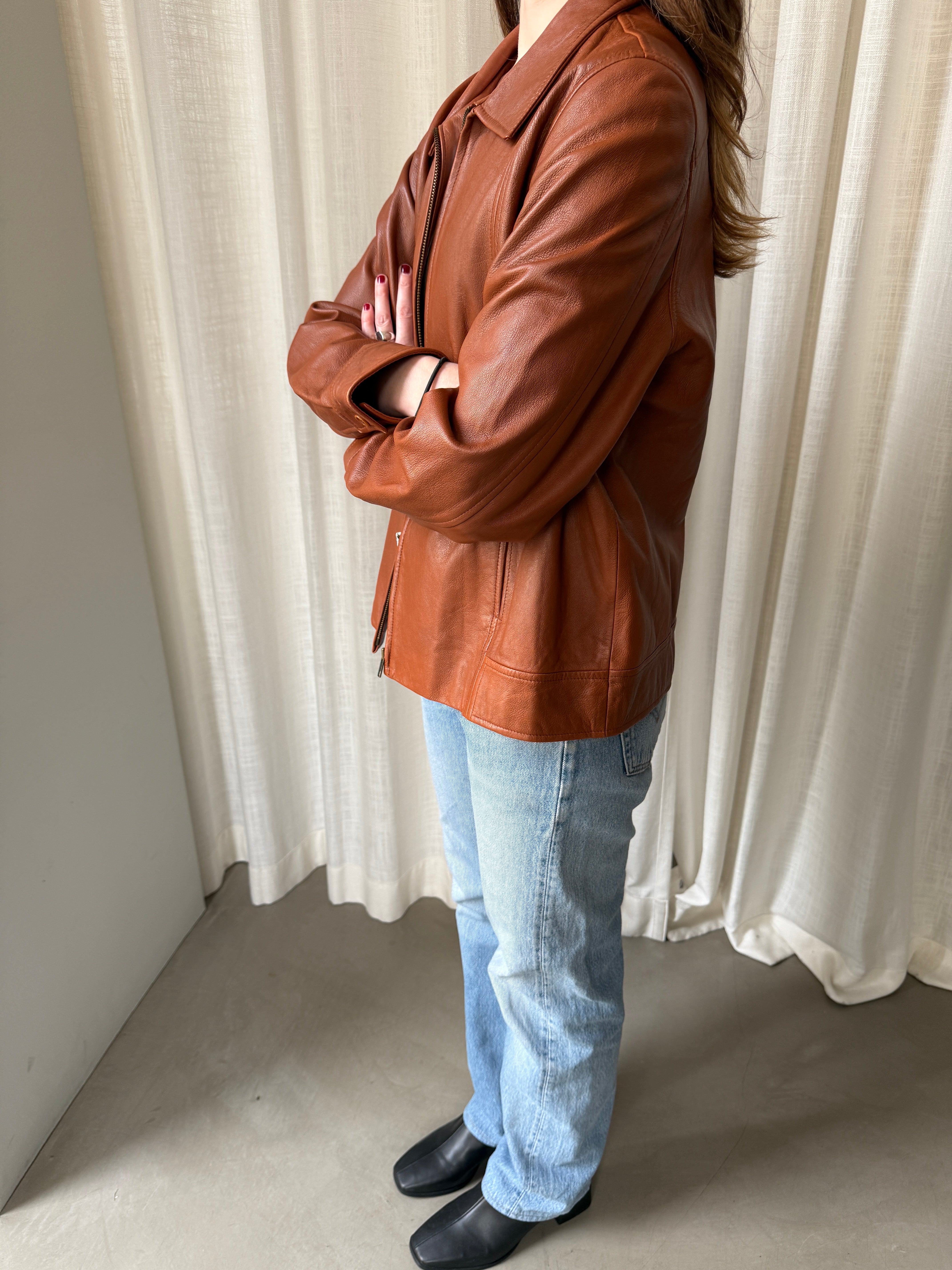 Cognac Leather Jacket