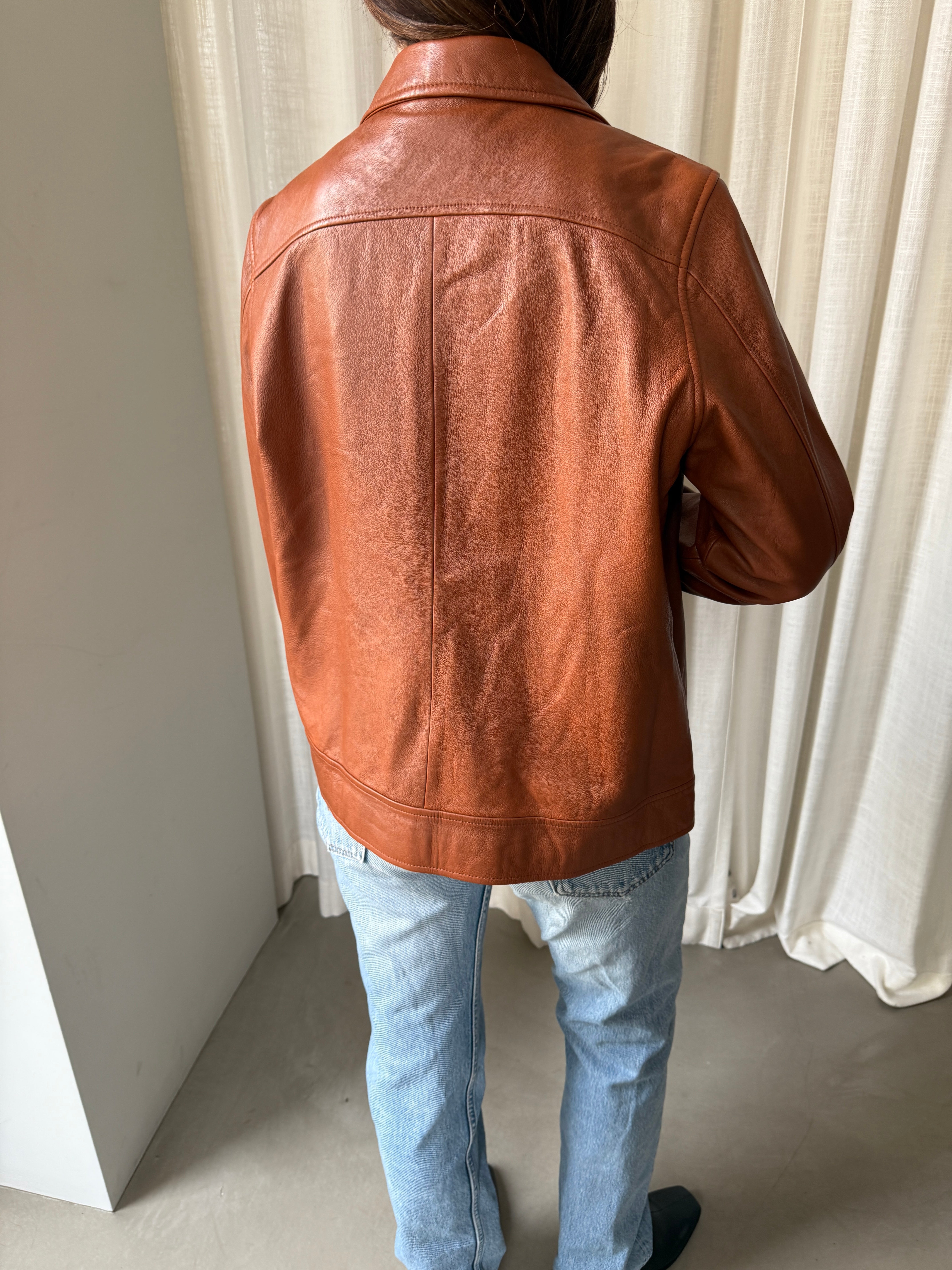 Cognac Leather Jacket