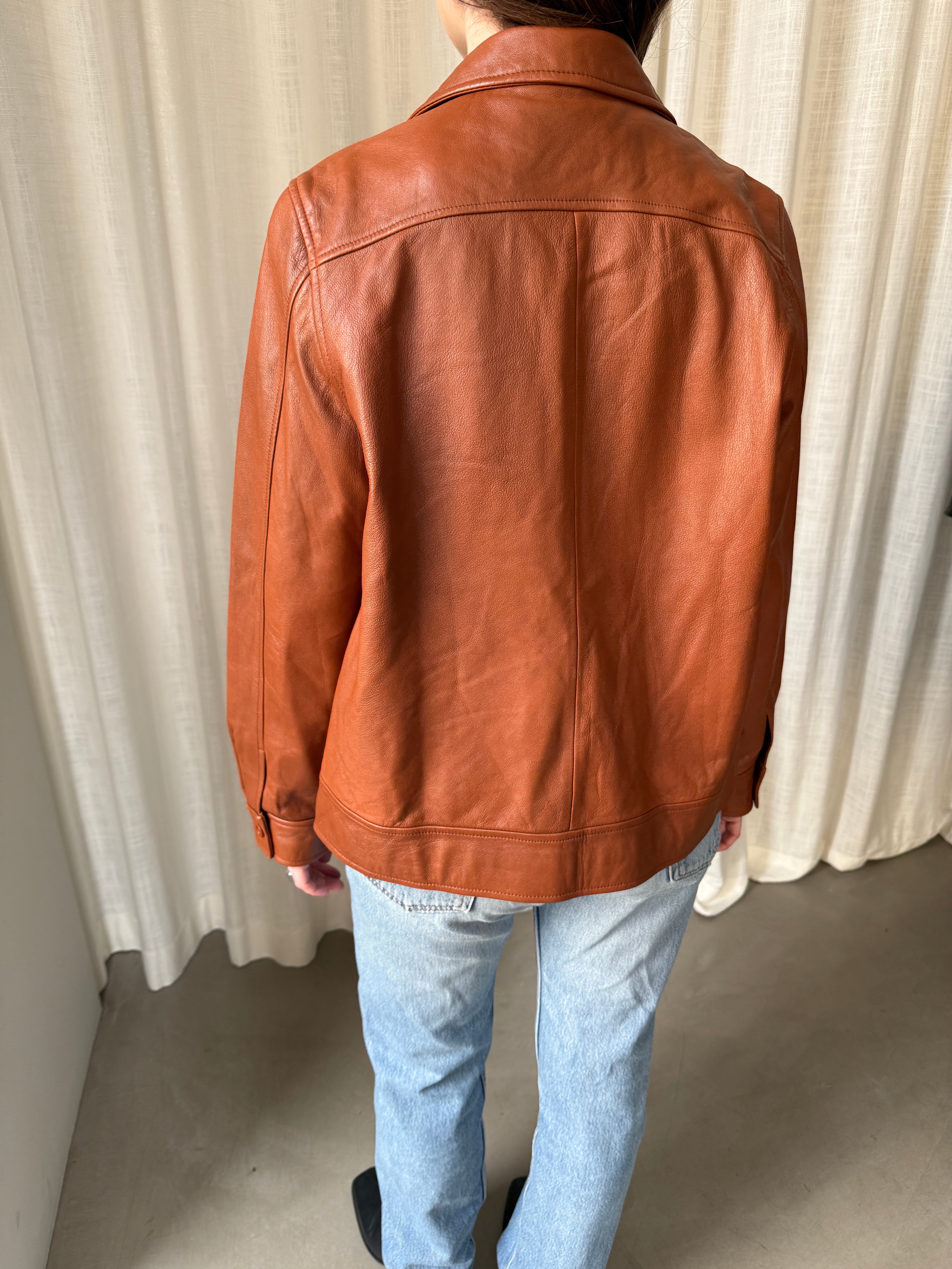 Cognac Leather Jacket
