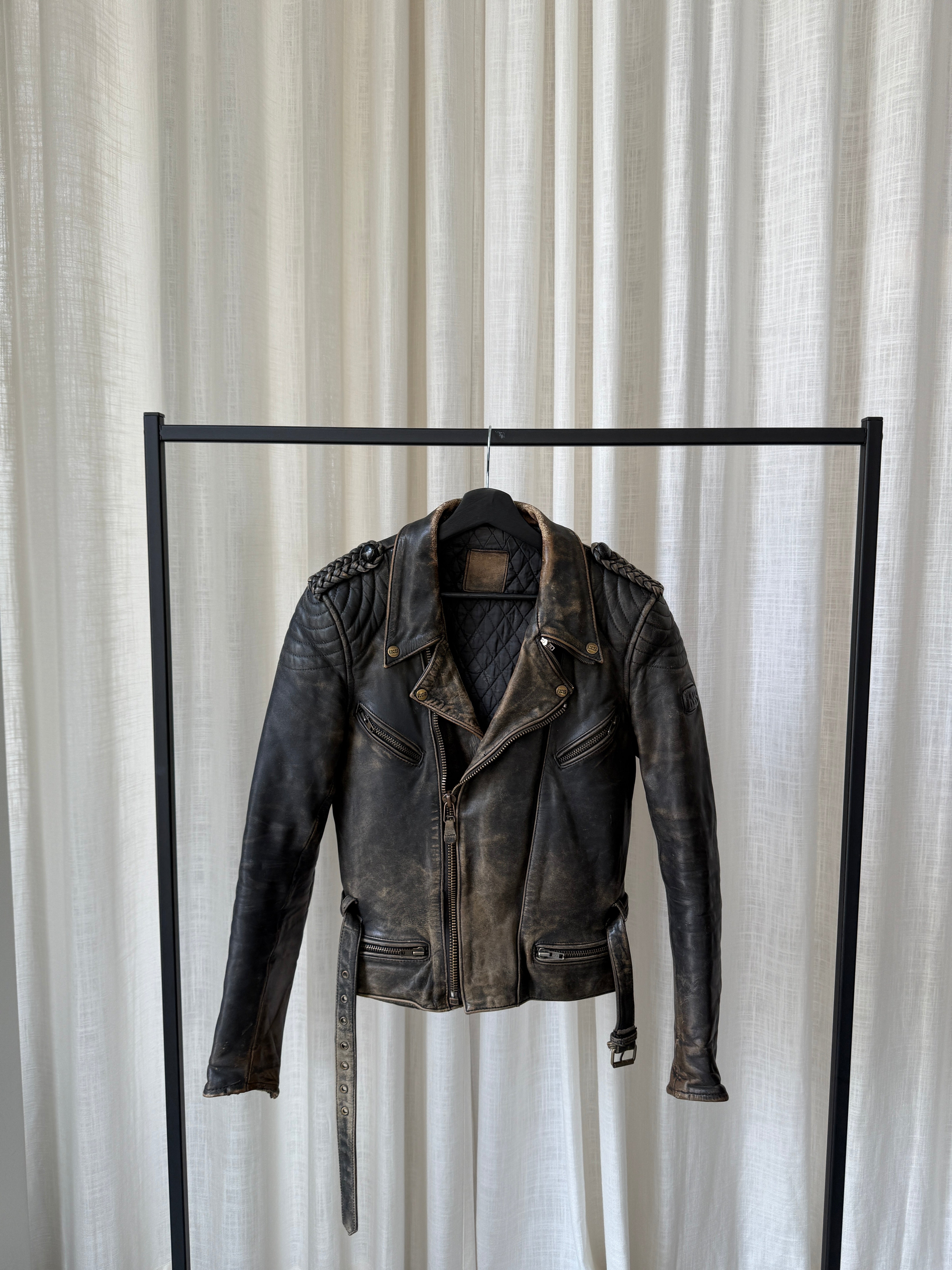 Distressed Biker Jacket