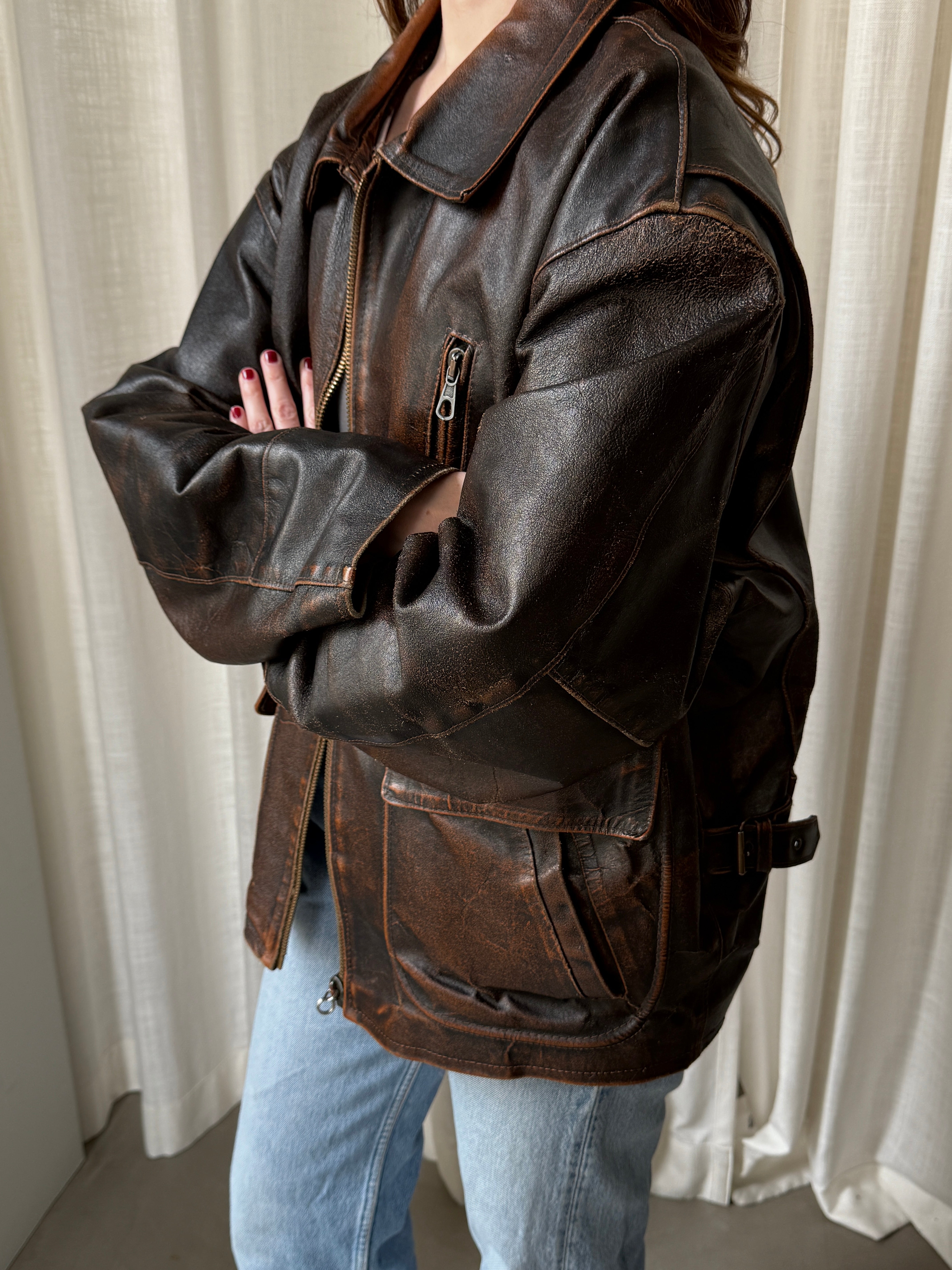 High Leather Jacket