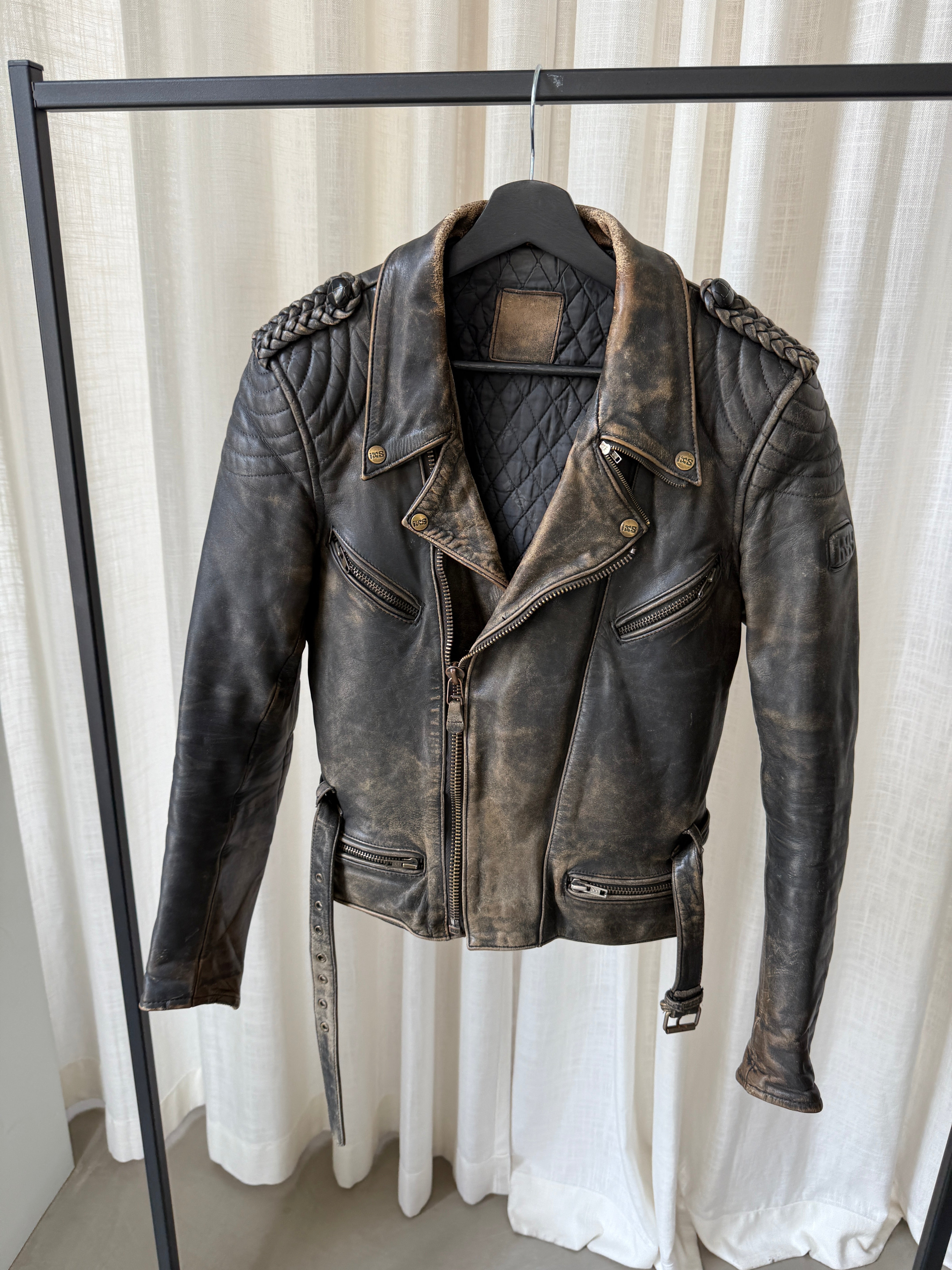 Distressed Biker Jacket