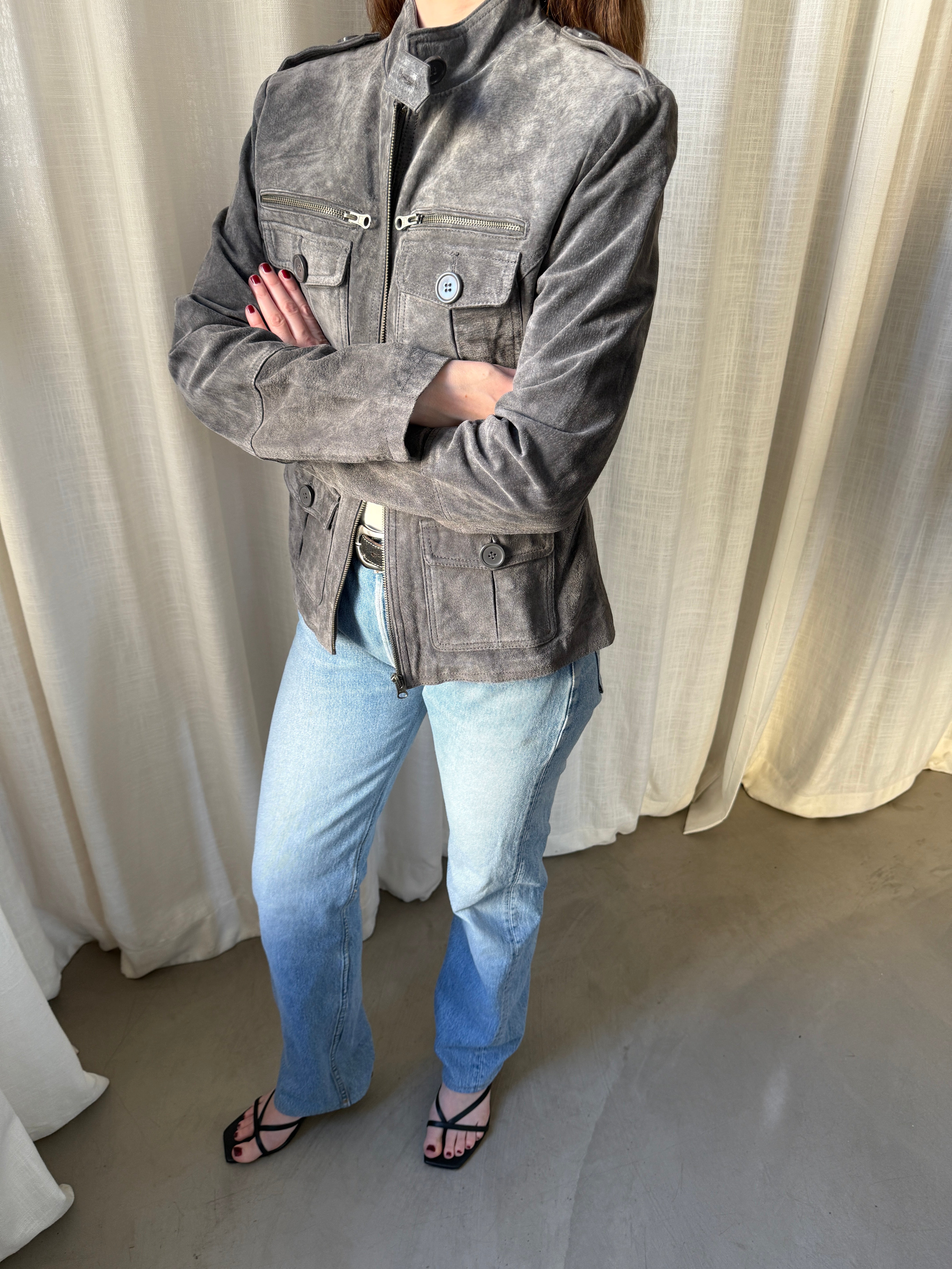 Grey Suede Jacket
