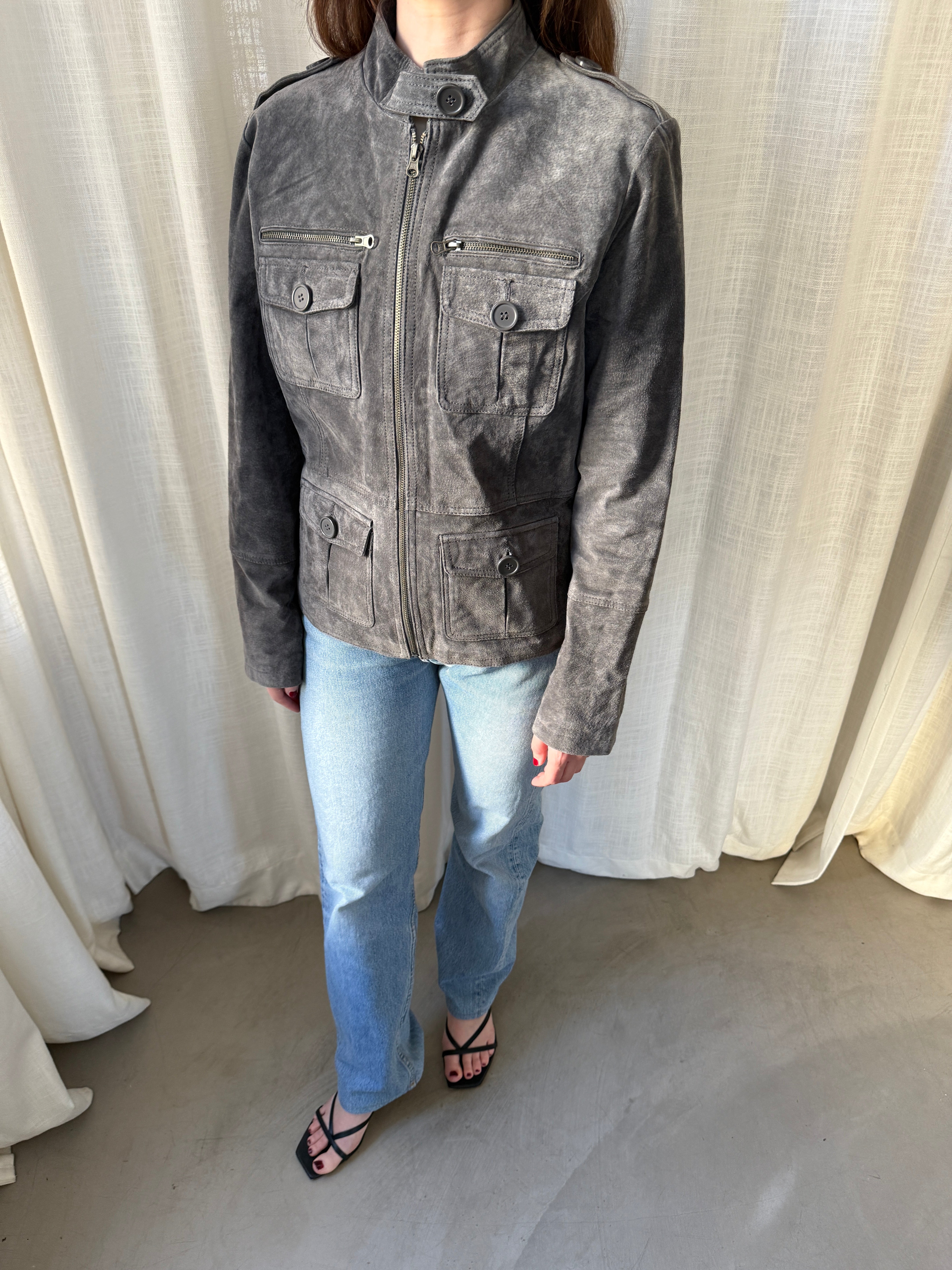 Grey Suede Jacket