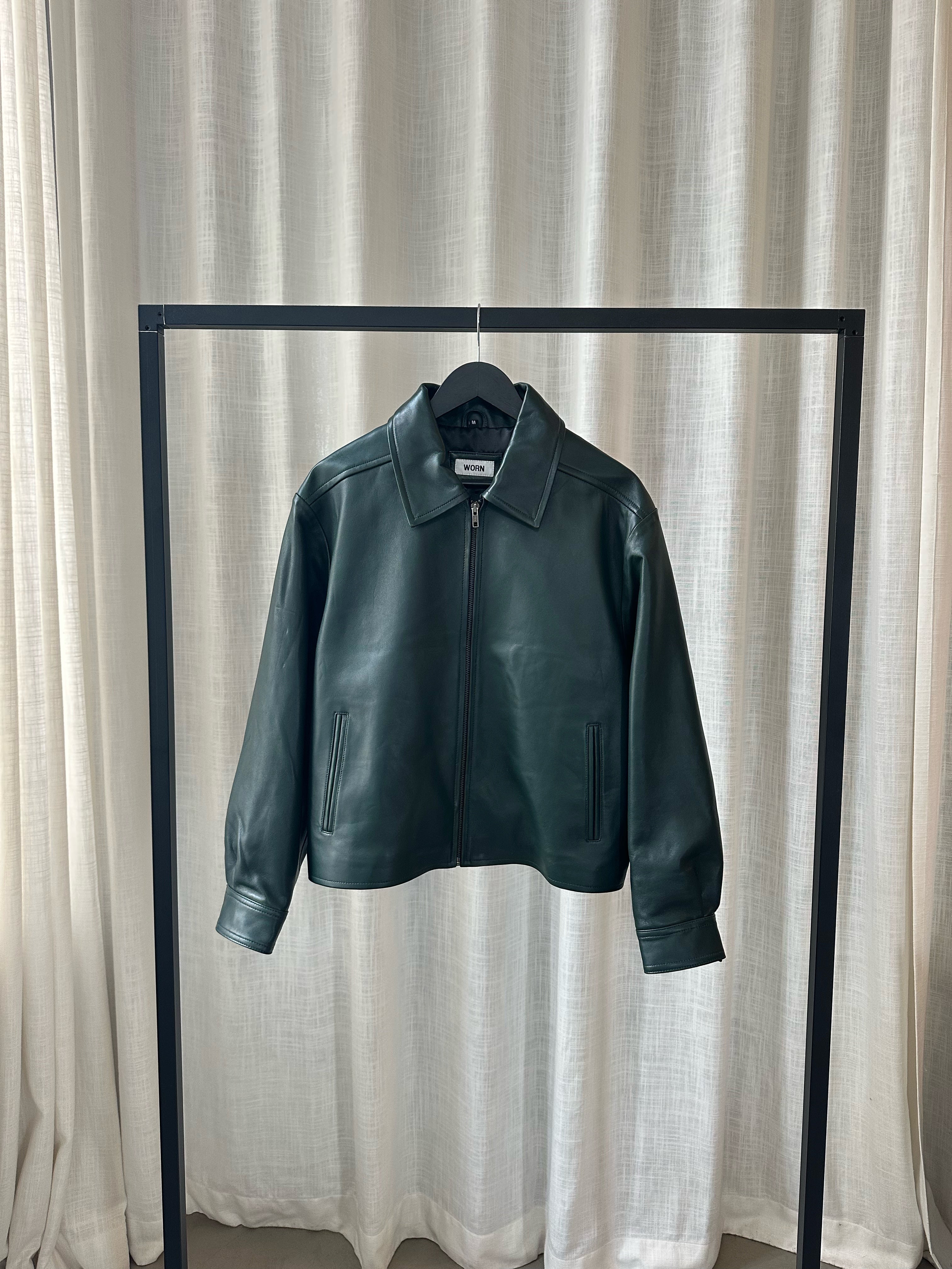 Rio Green Leather Jacket - Sample
