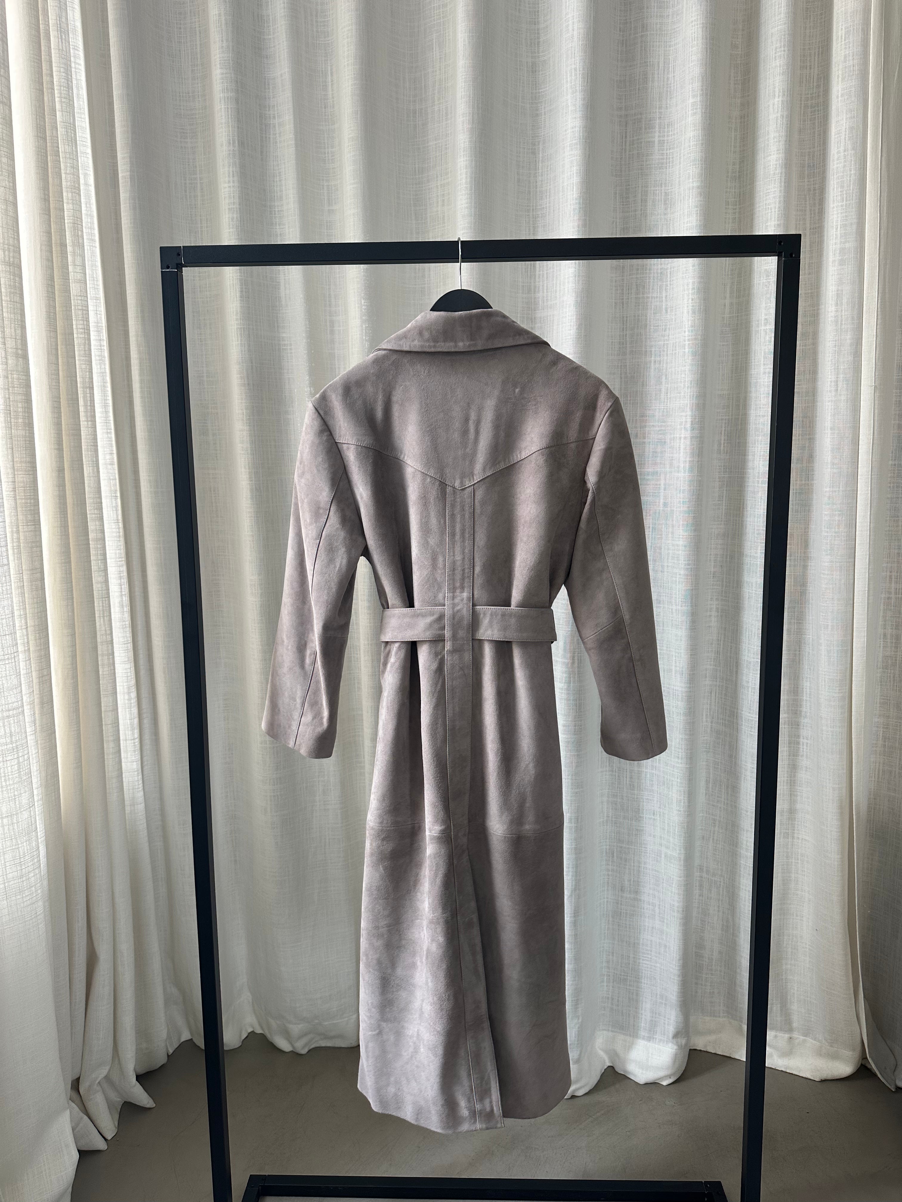 Grey Suede Coat