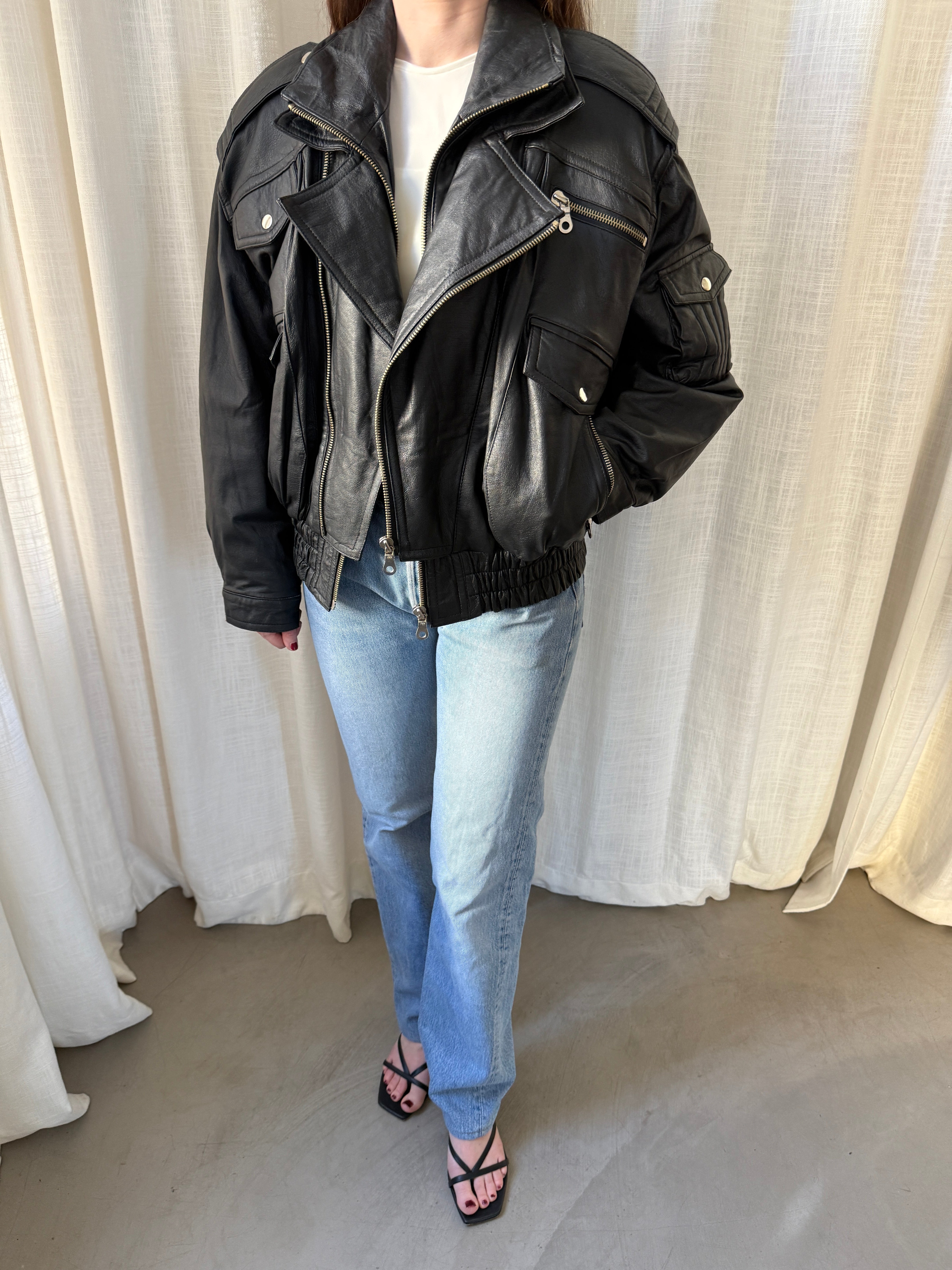 Front Leather Jacket