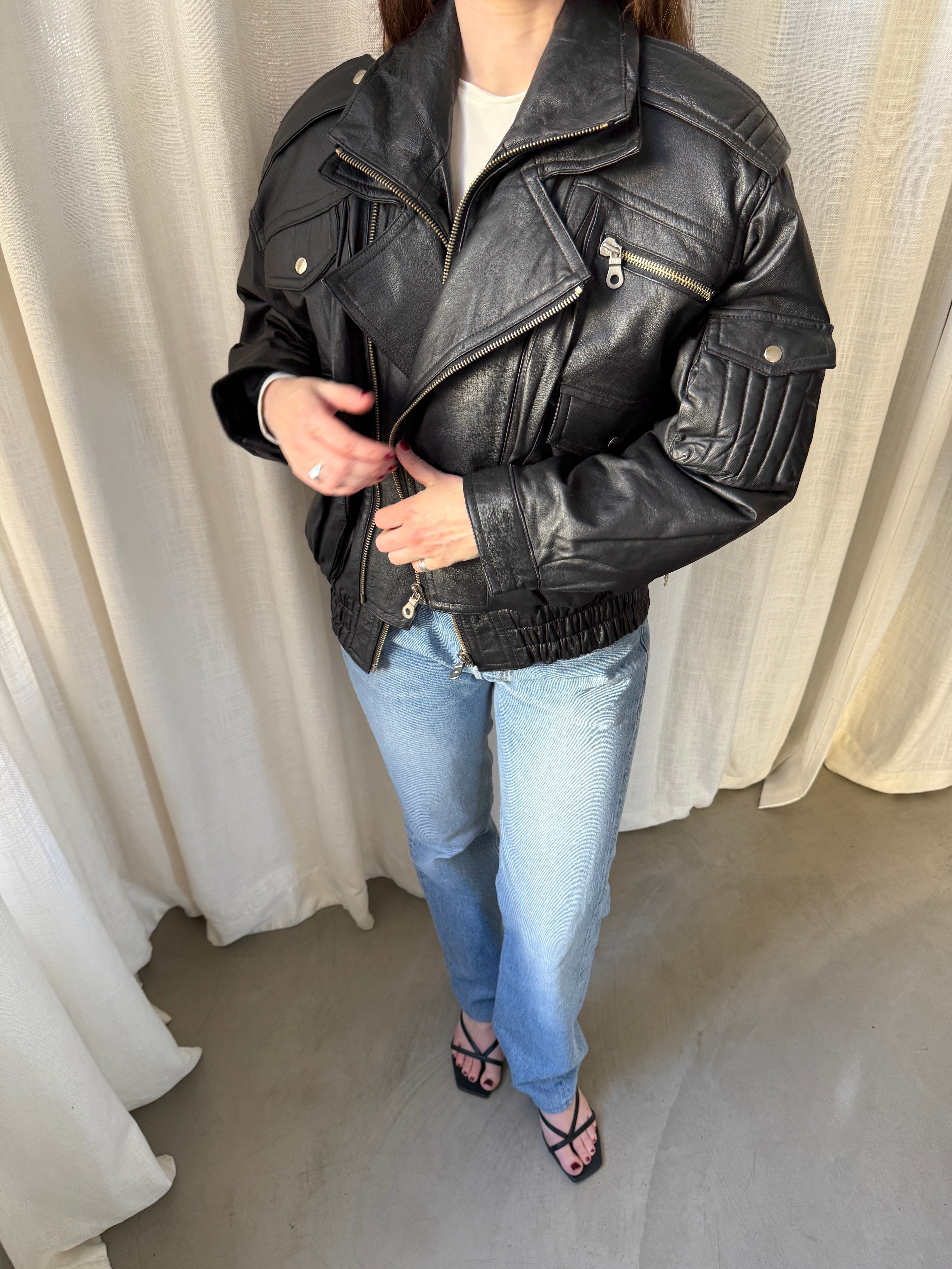 Front Leather Jacket