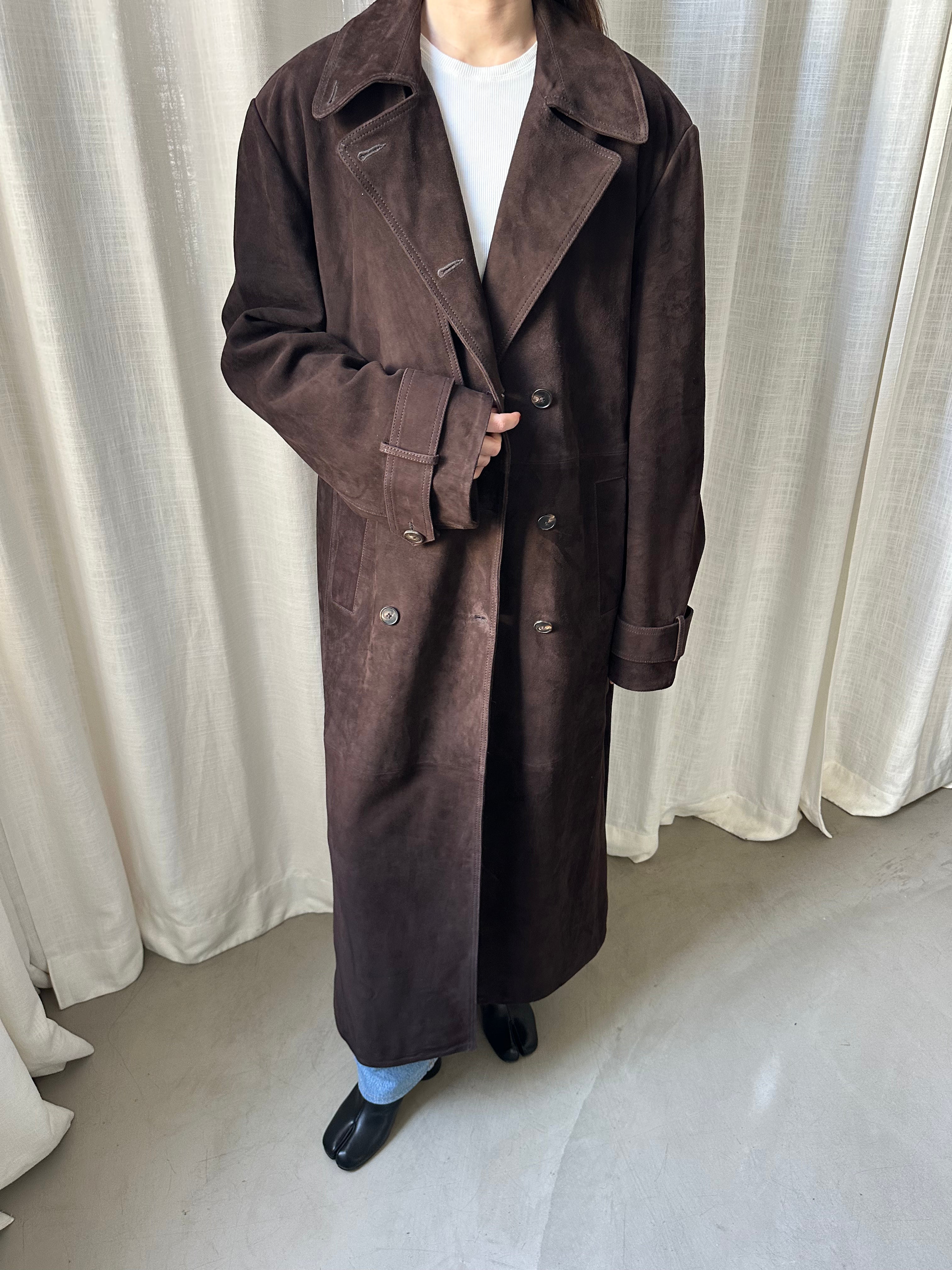 Suede Trenchcoat Sample