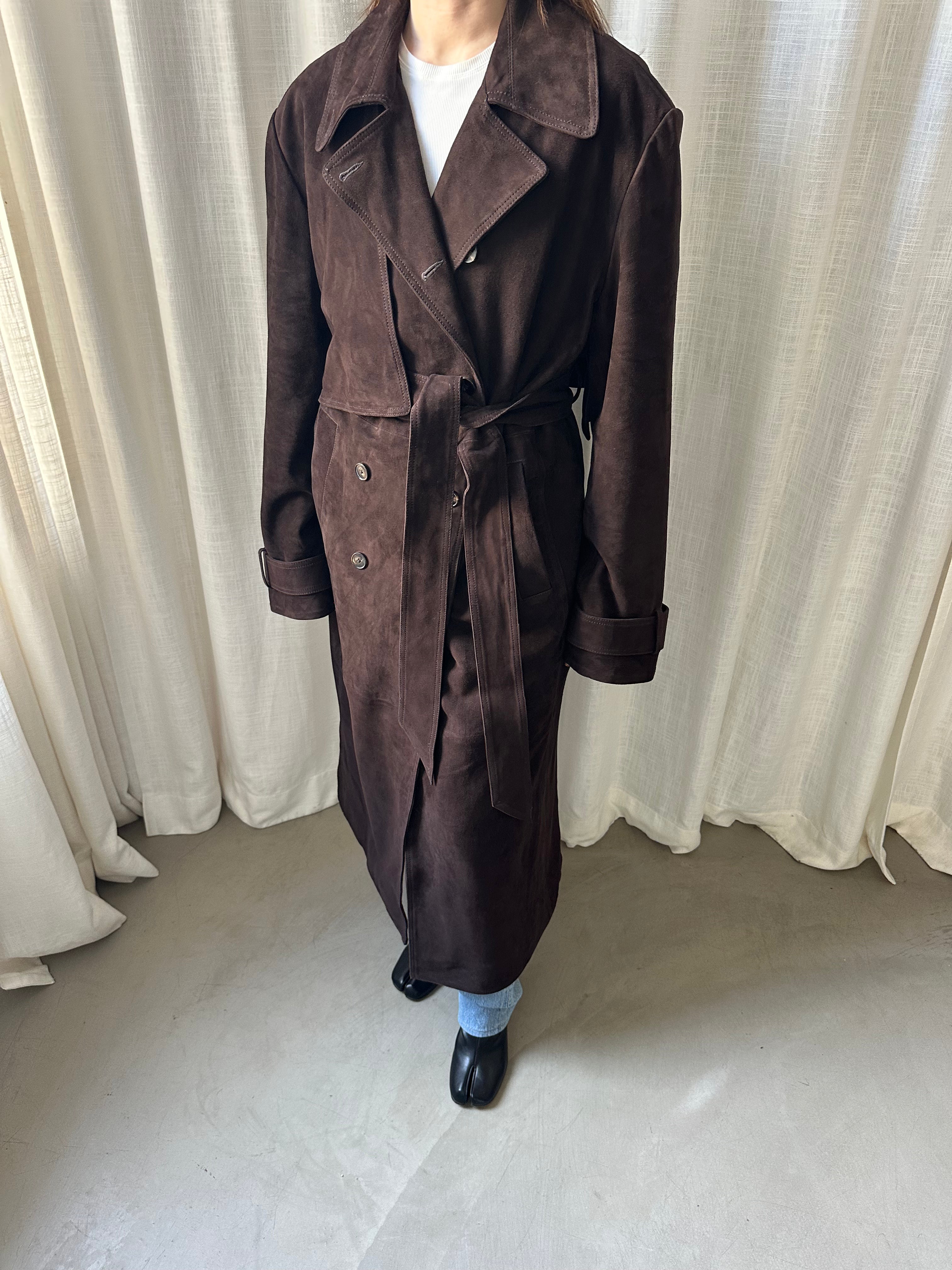 Suede Trenchcoat Sample